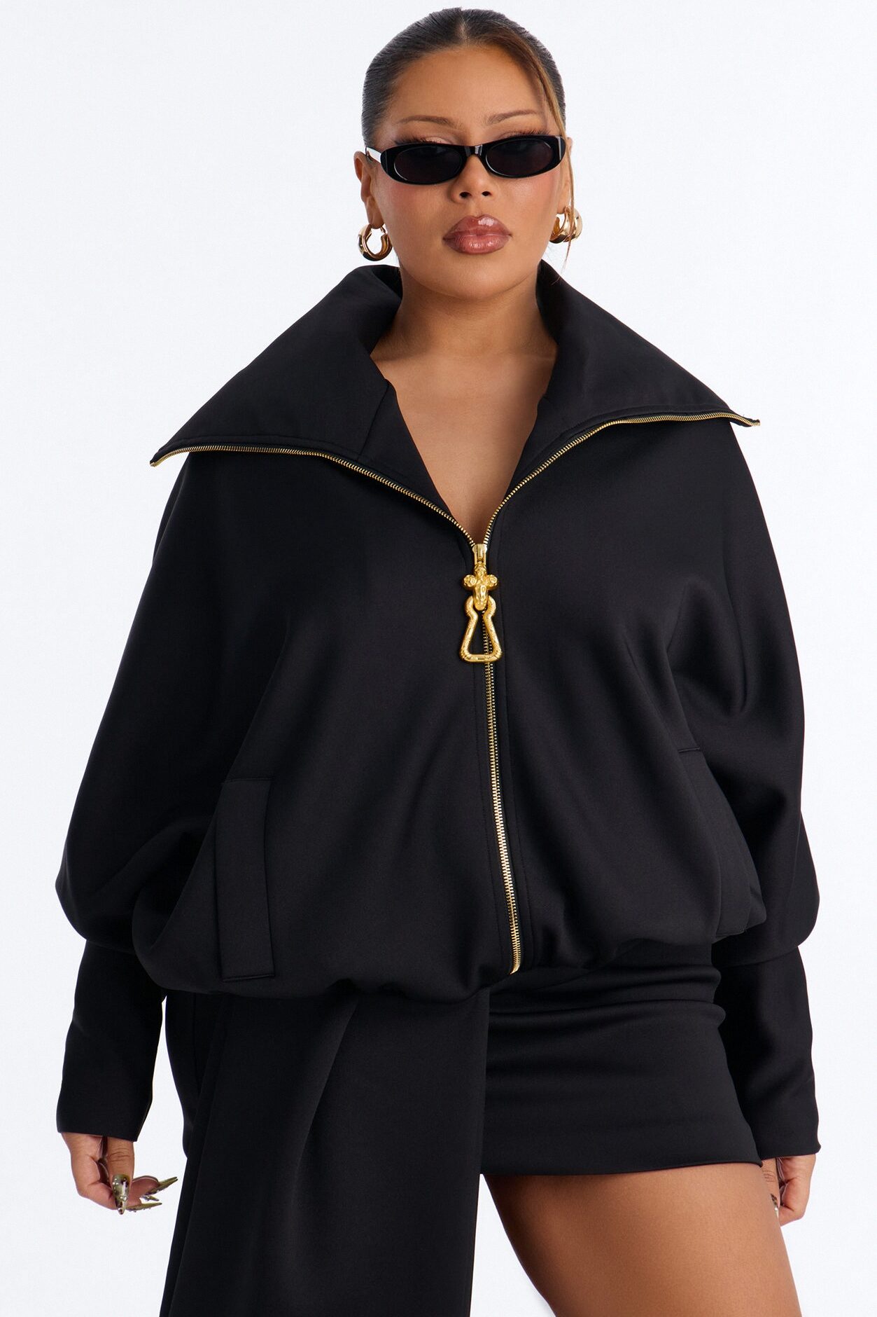 The Gold Standard Scuba Mini Dress - Black
