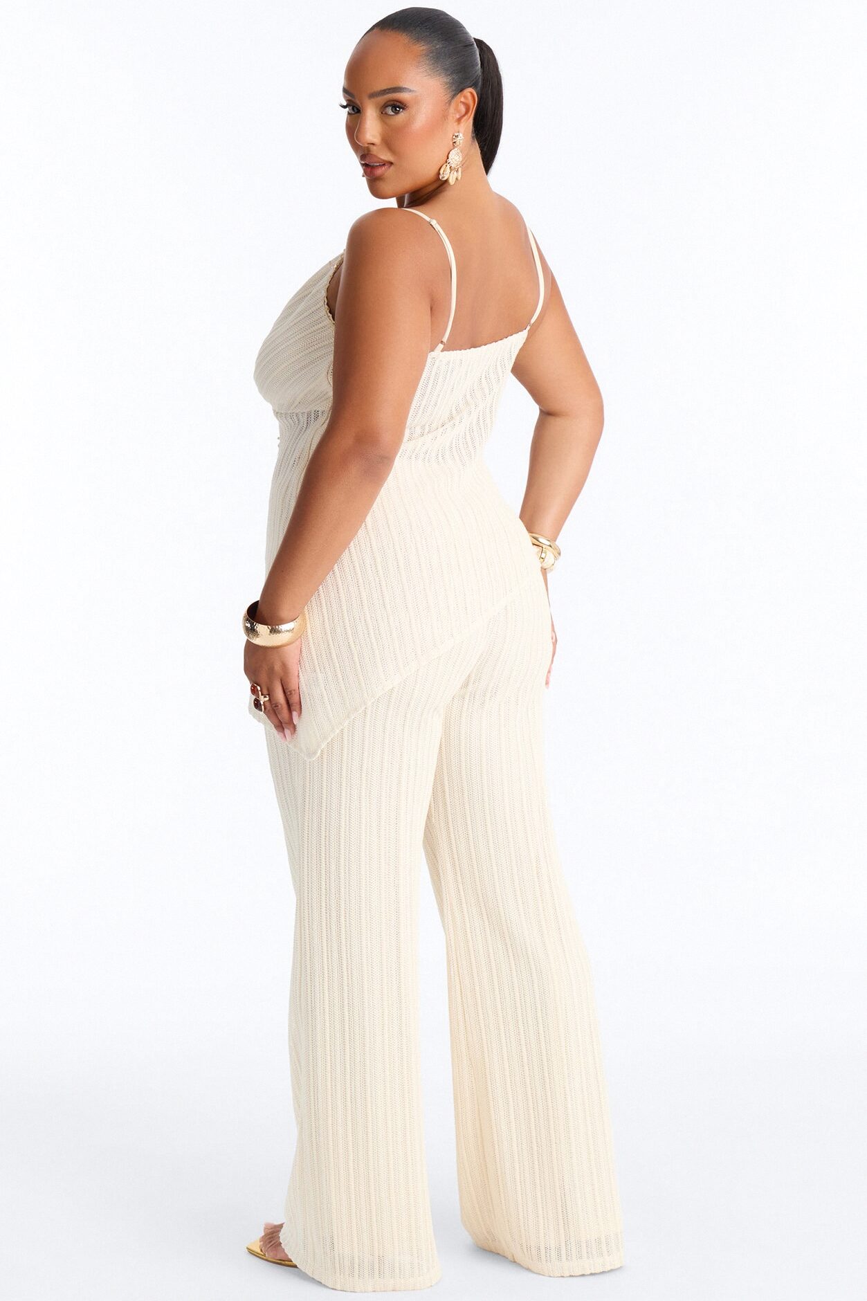 Judy Crochet Pant Set - Cream