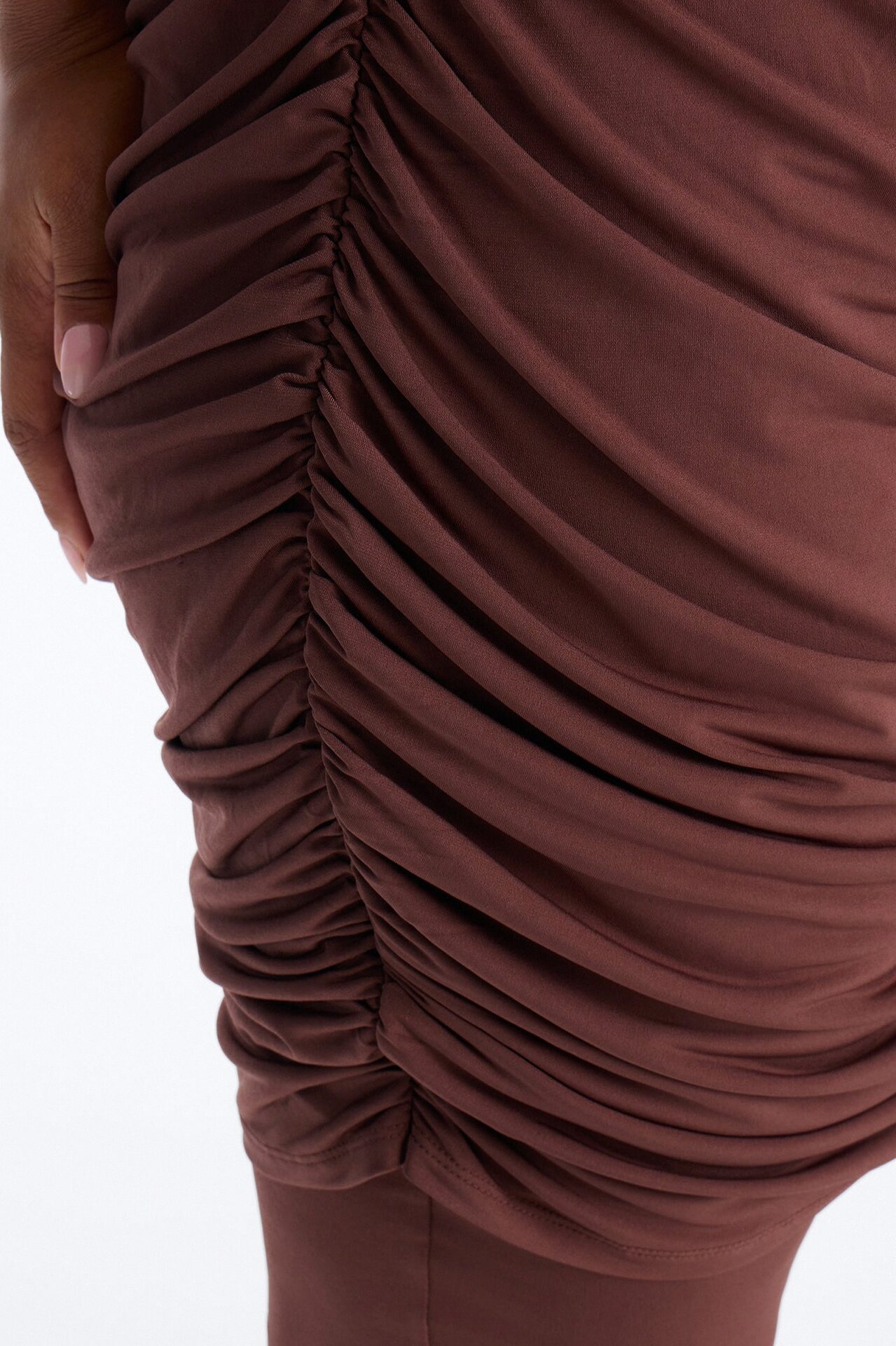 Got A Rush Draped Catsuit - Chocolate