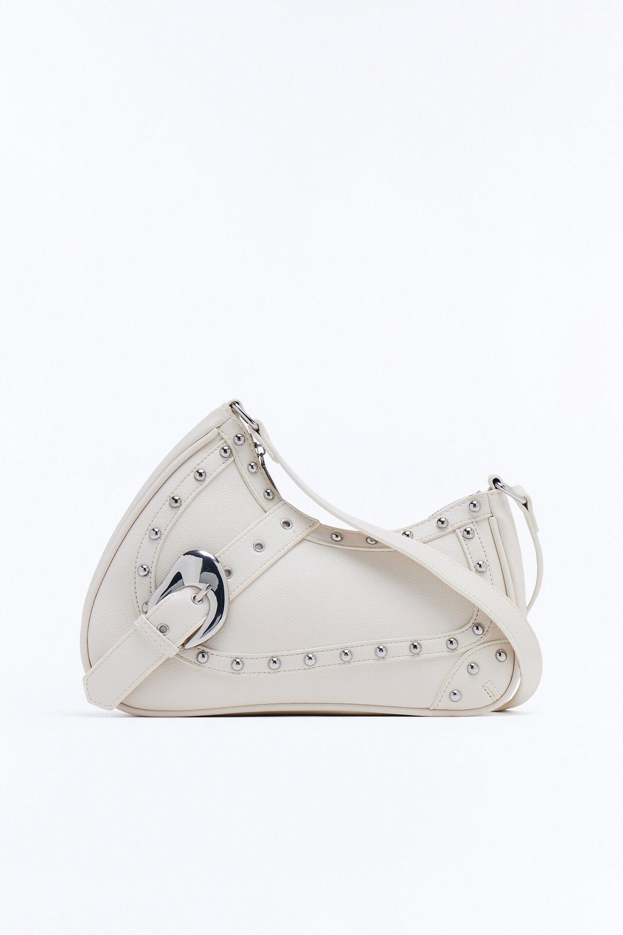 Downtown Brunch Faux Leather Shoulder Bag - Ivory