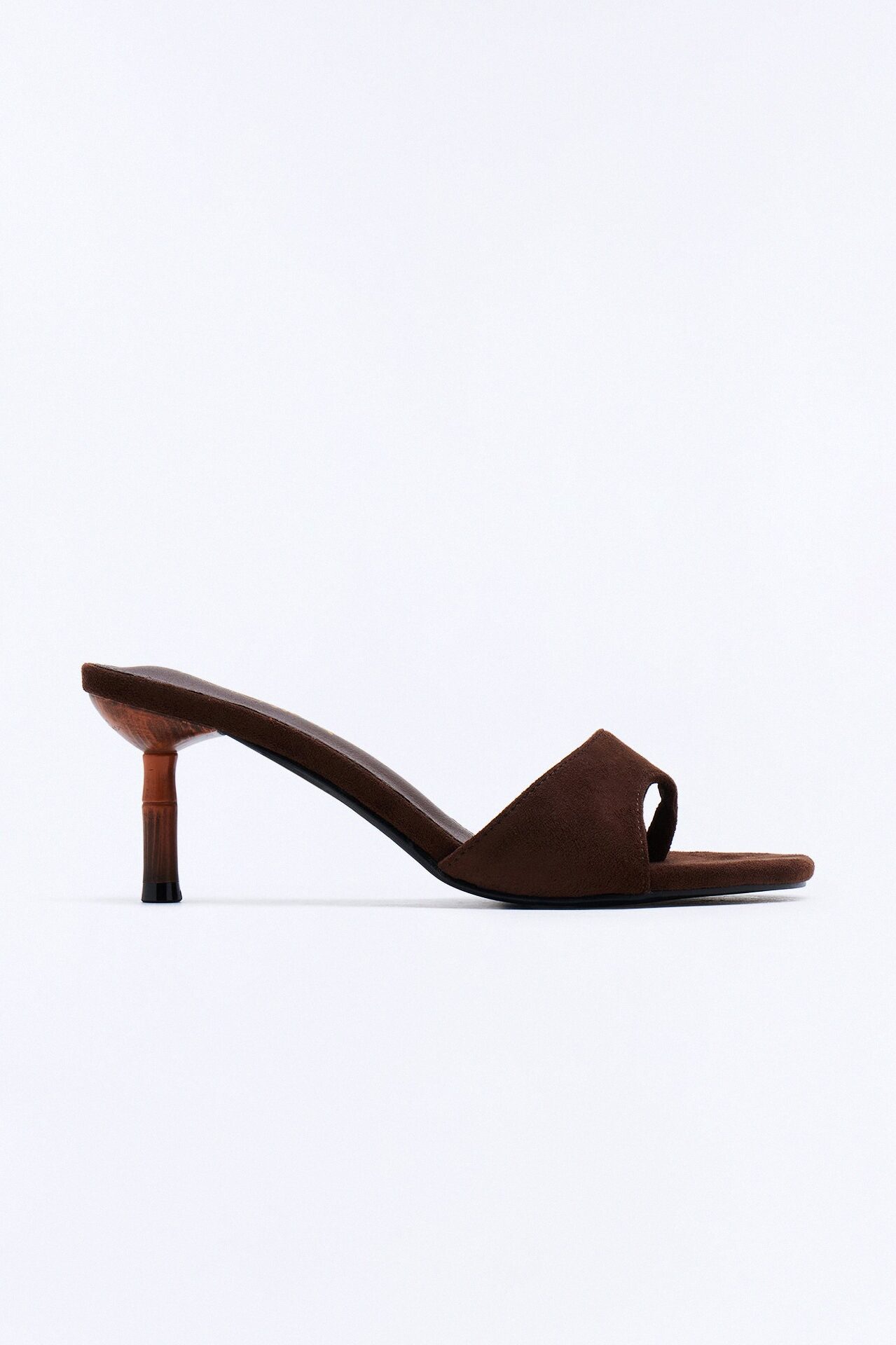 Niya Suede Thong Heels - Brown