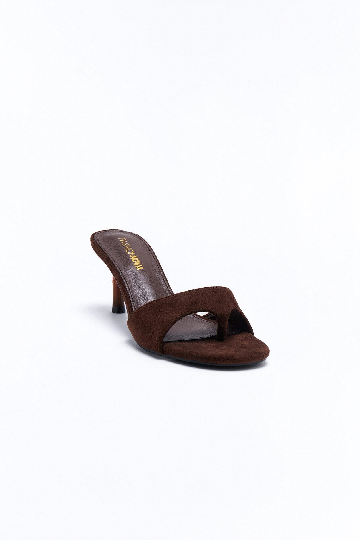 Niya Suede Thong Heels - Brown
