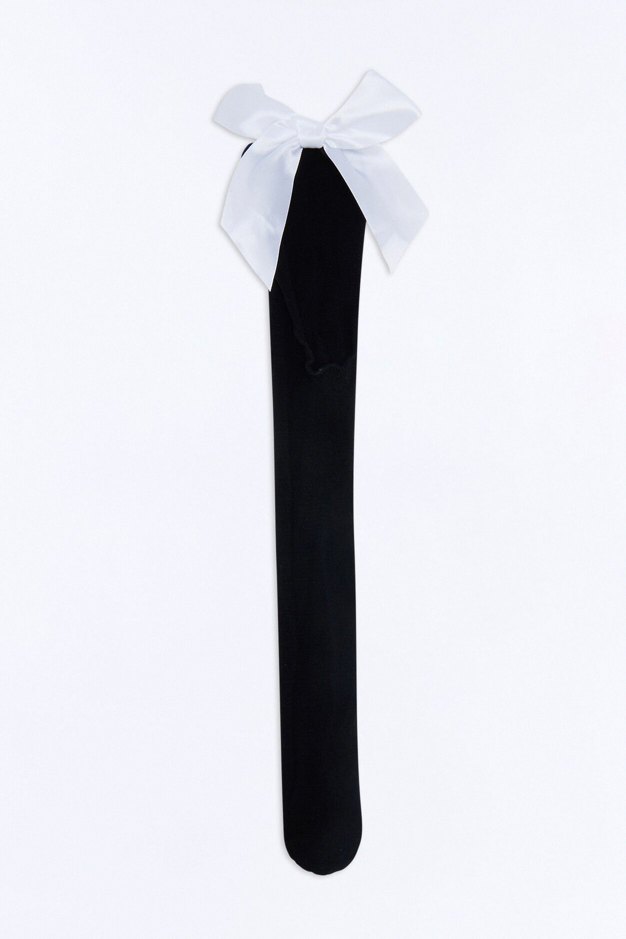 In My Bow Era Knee High Socks - Black/White