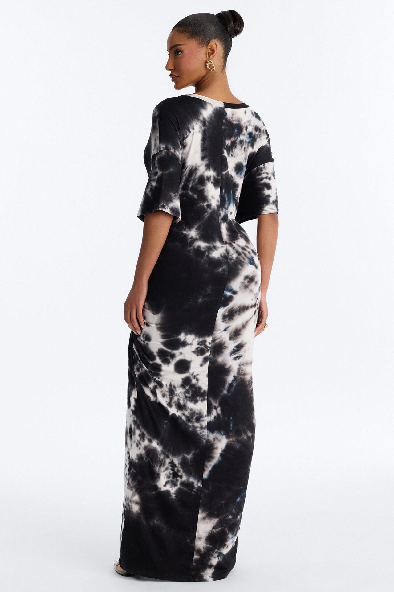 Tatum Tie Dye Maxi Dress - Black/combo