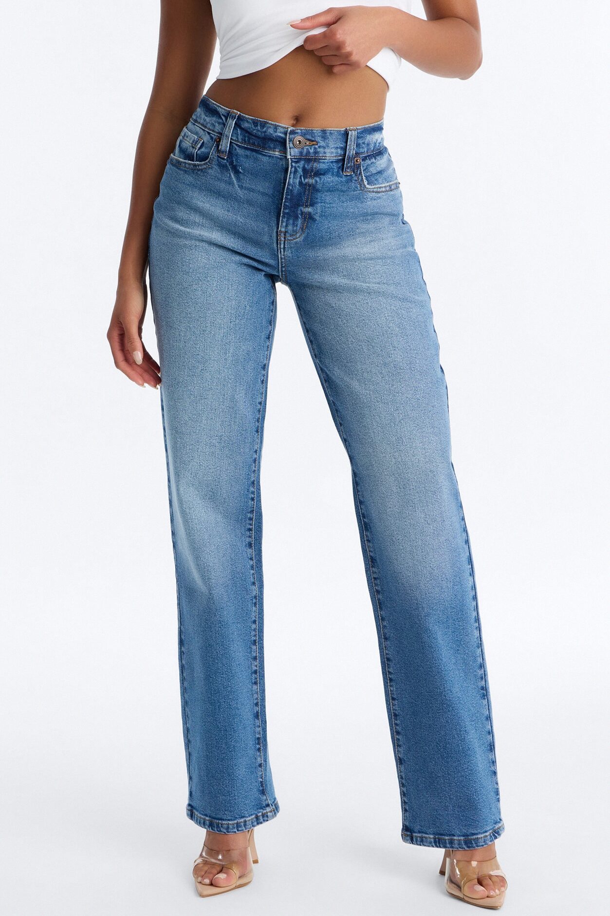 Mar Vista Stretch Straight Leg Jeans - Medium Wash