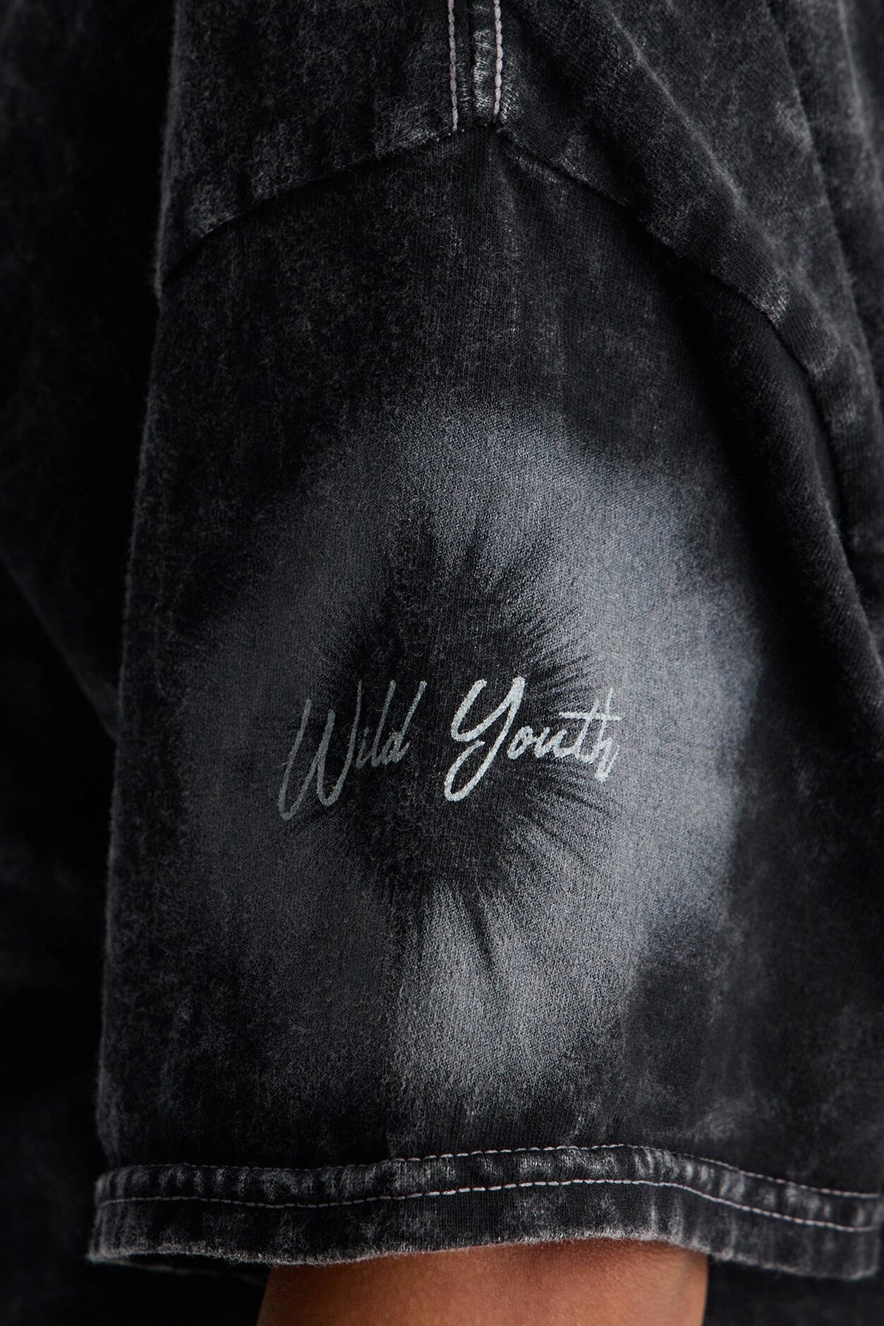 Lights From Above Washed Tee - Black Wash