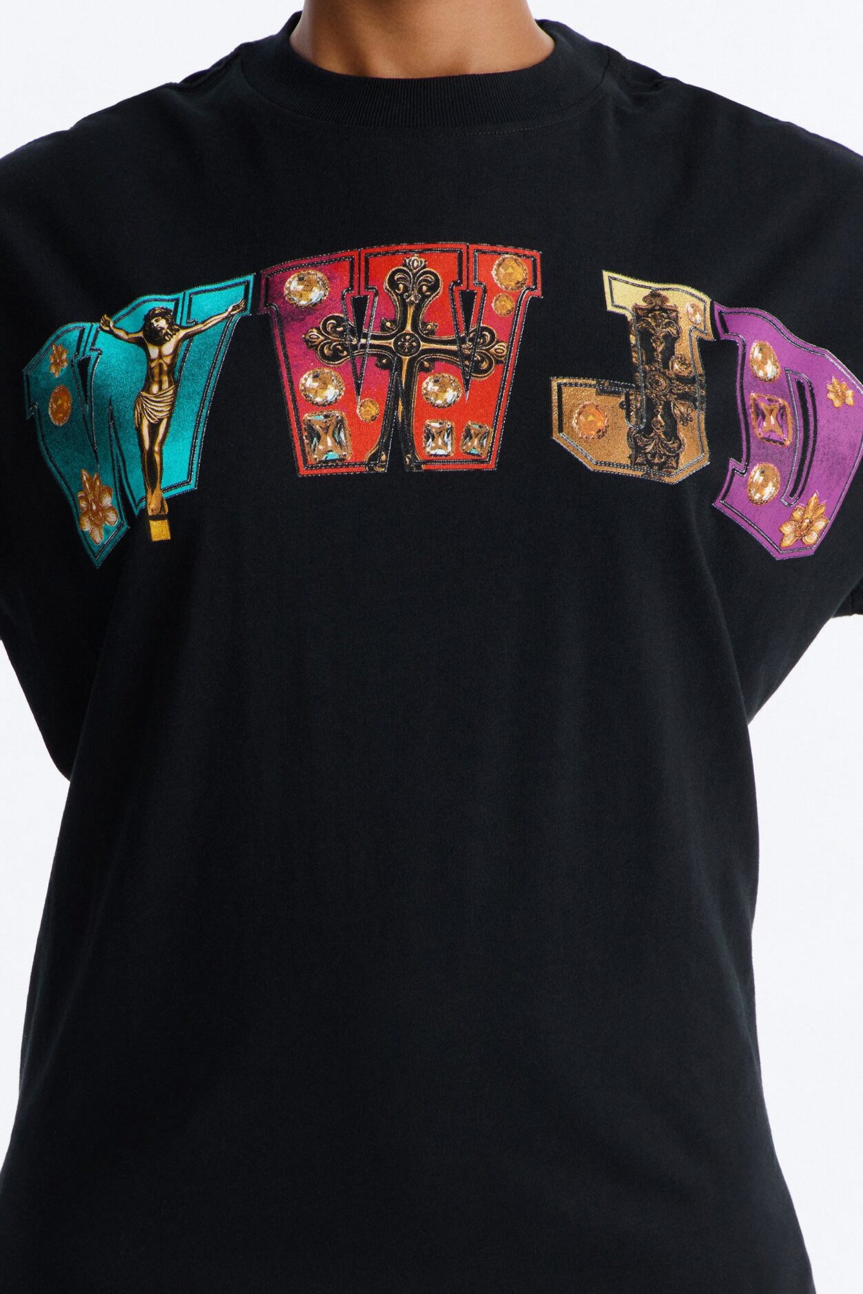 WWJD Oversized Tee - Black