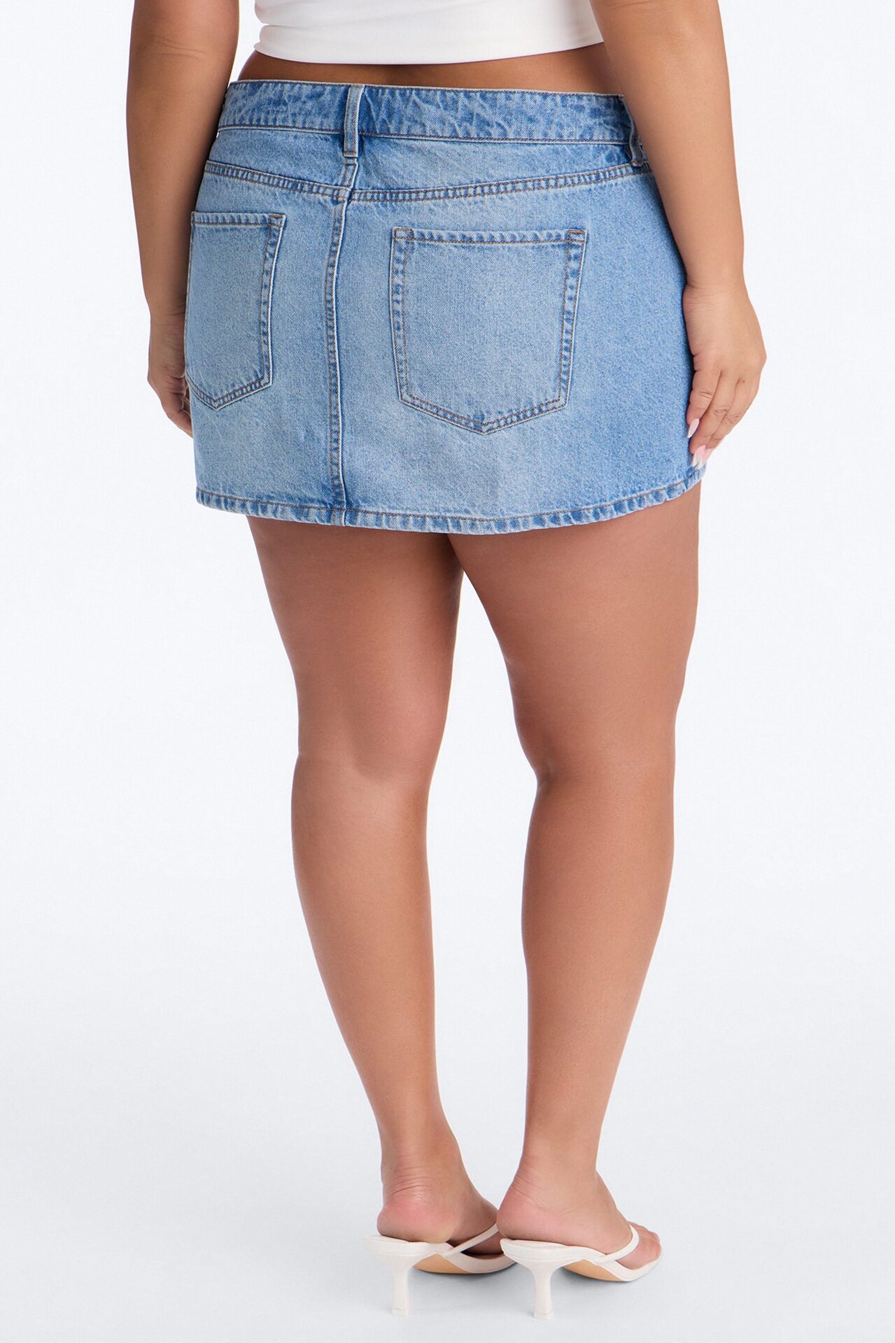 Phoebe Denim Micro Mini Skirt - Light Wash