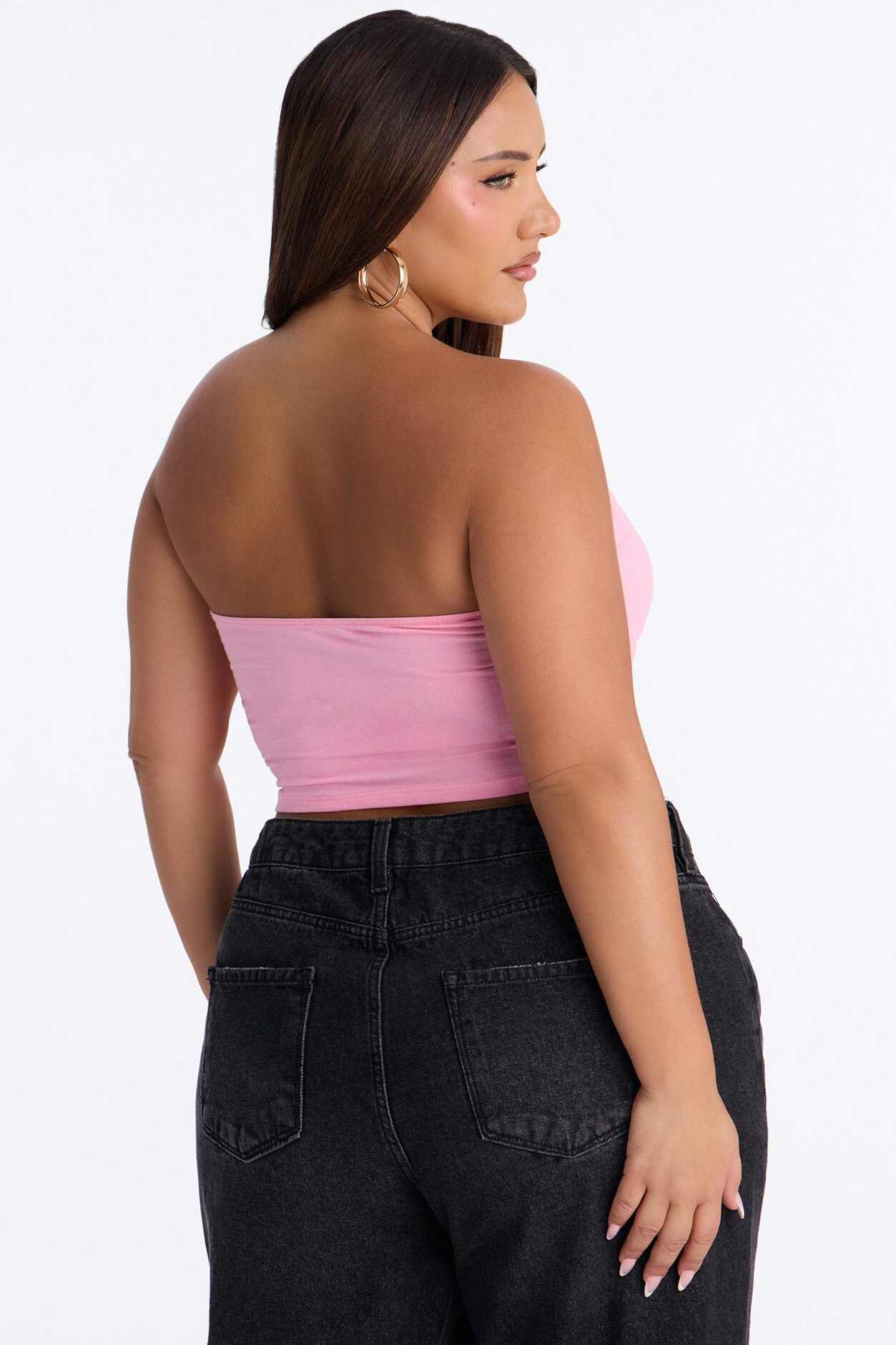 Too Pretty For A Job Tube Top - Pink
