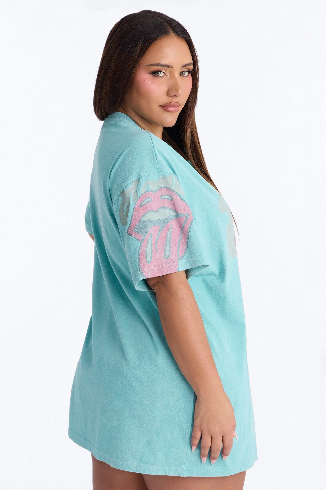 Rolling Stones Big Lips Washed Tee - Blue Wash