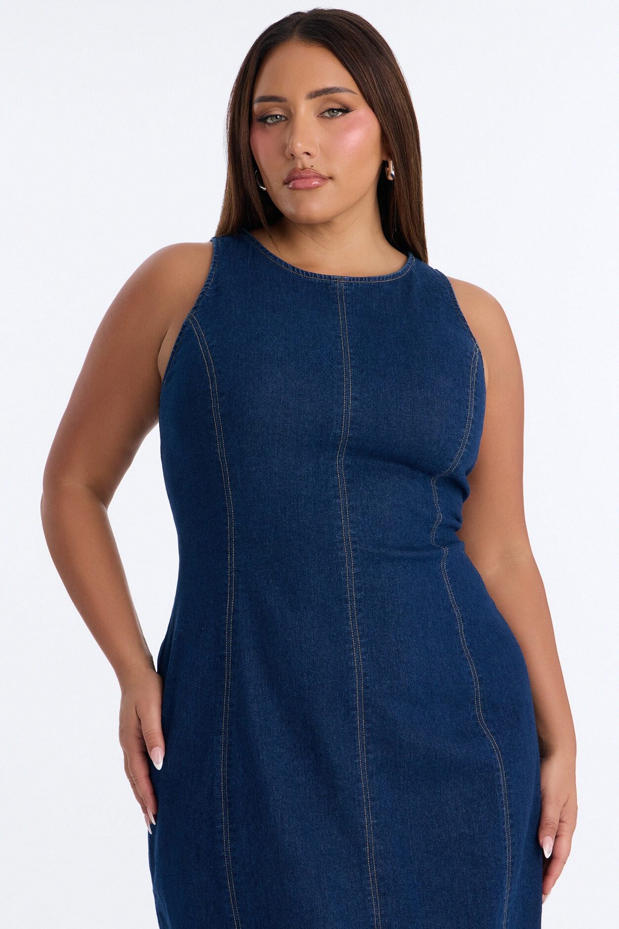 Countryside Denim Maxi Dress - Dark Wash