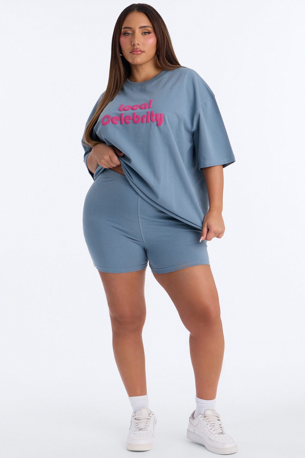 Local Celebrity Short Set - Slate Blue