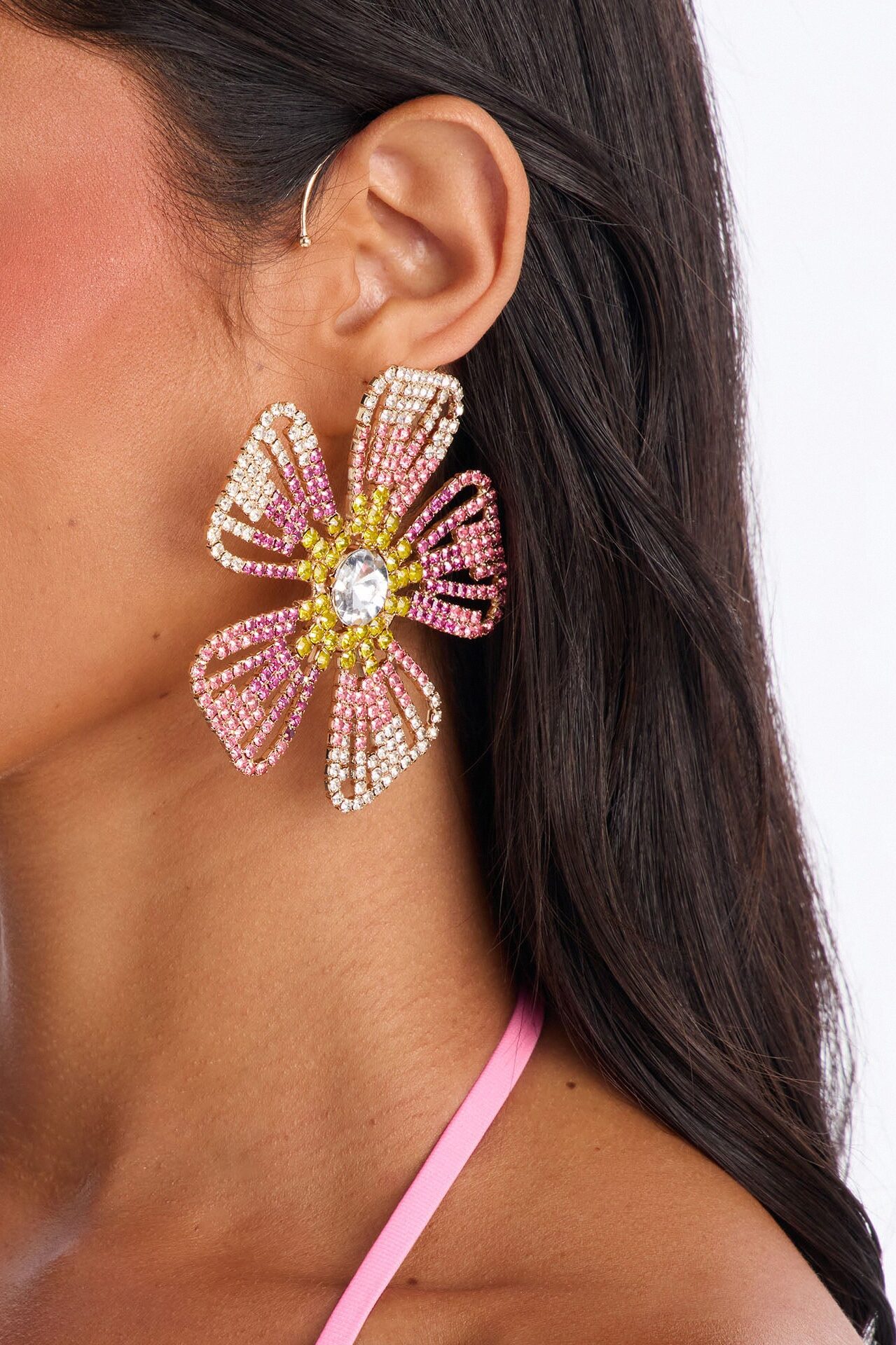 Bloom And Sparkle Ear Cuff - Pink/combo