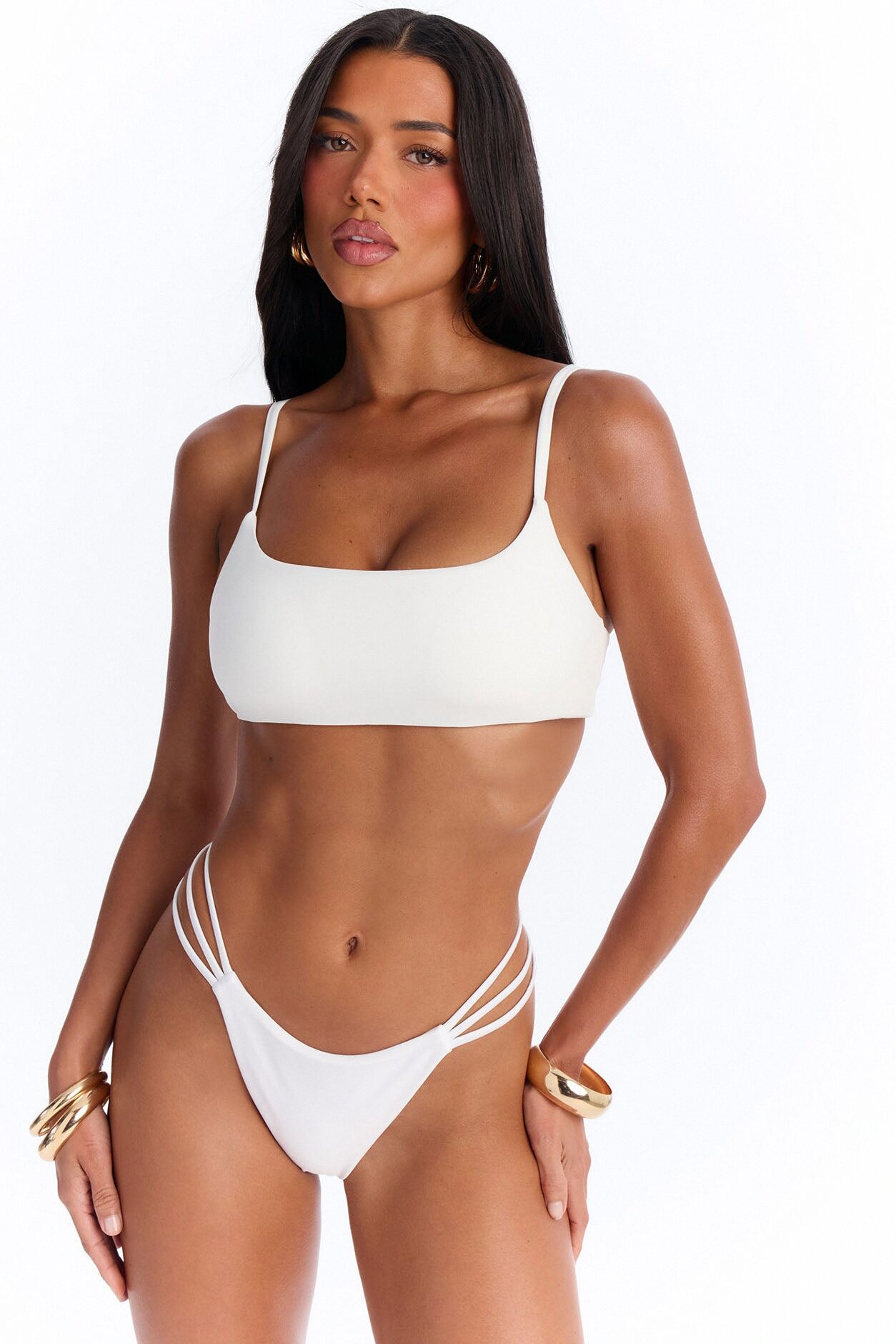 Maui Mix And Match Bralette Bikini Top - White