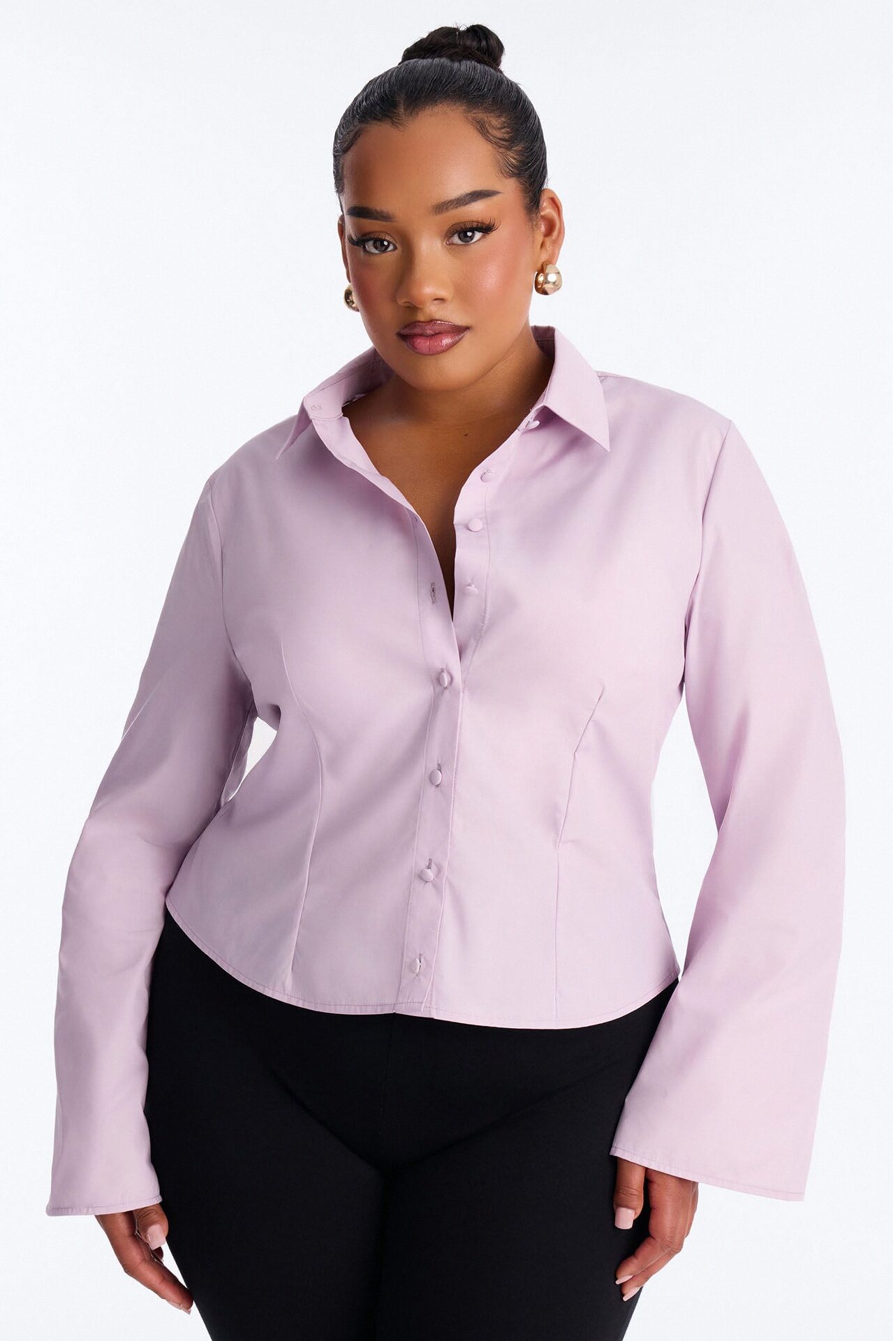 Morgan Poplin Shirt - Lilac