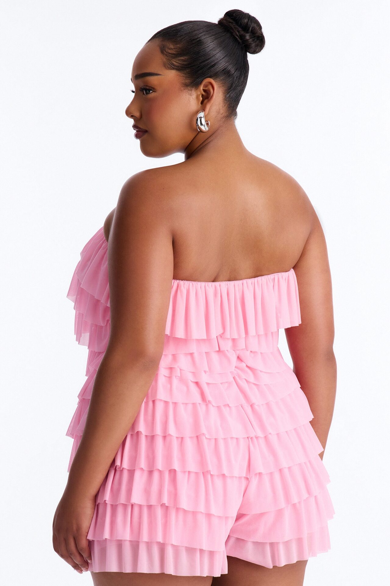 Good Girl Gone Rogue Mesh Romper - Pink