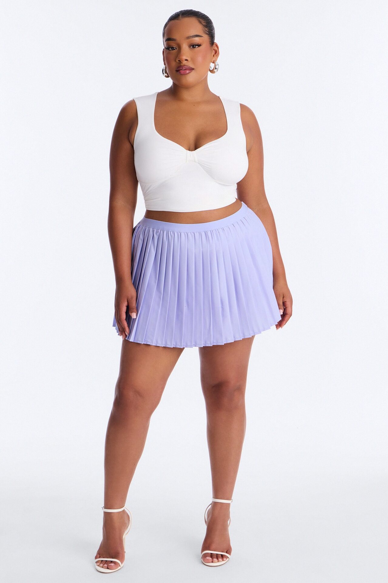 Sharon Pleated Skort - Periwinkle