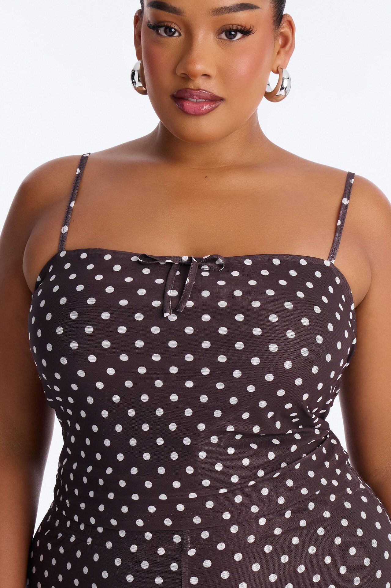 My Sweet Spot Polka Dot Capri Set - Chocolate