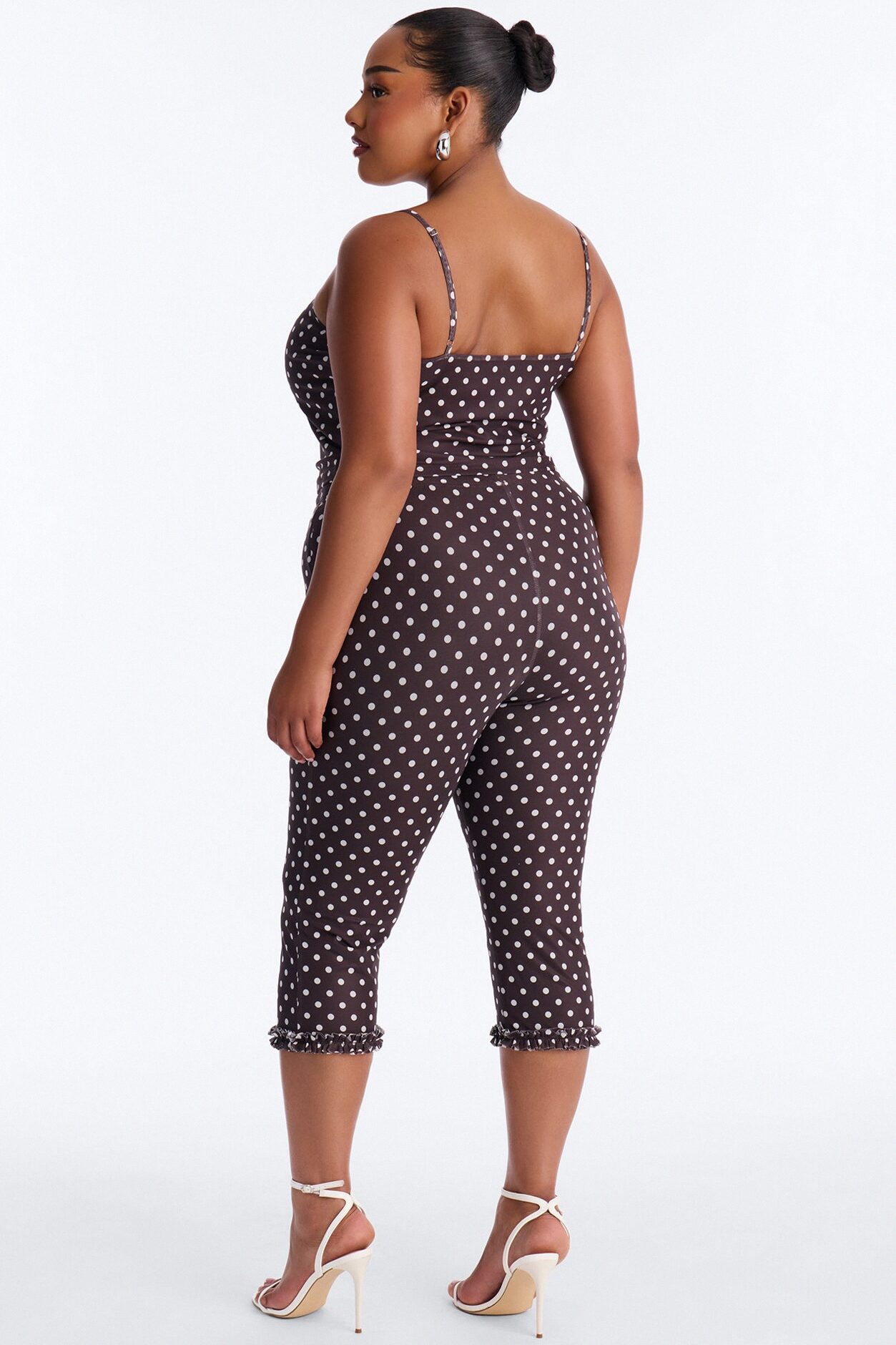 My Sweet Spot Polka Dot Capri Set - Chocolate