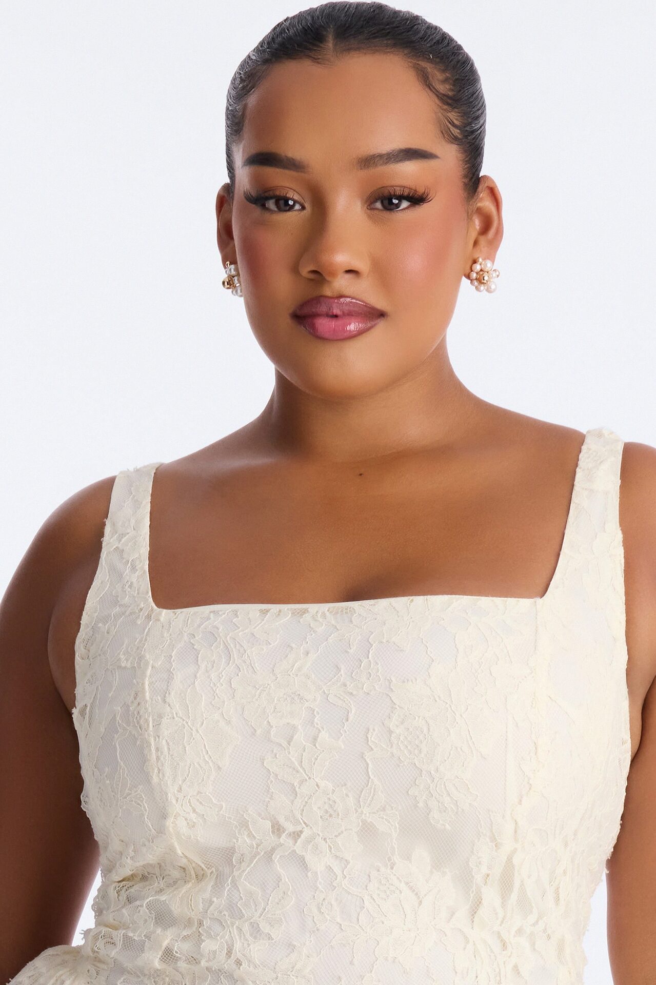 Little Miss Perfect Lace Micro Mini Dress - Ivory