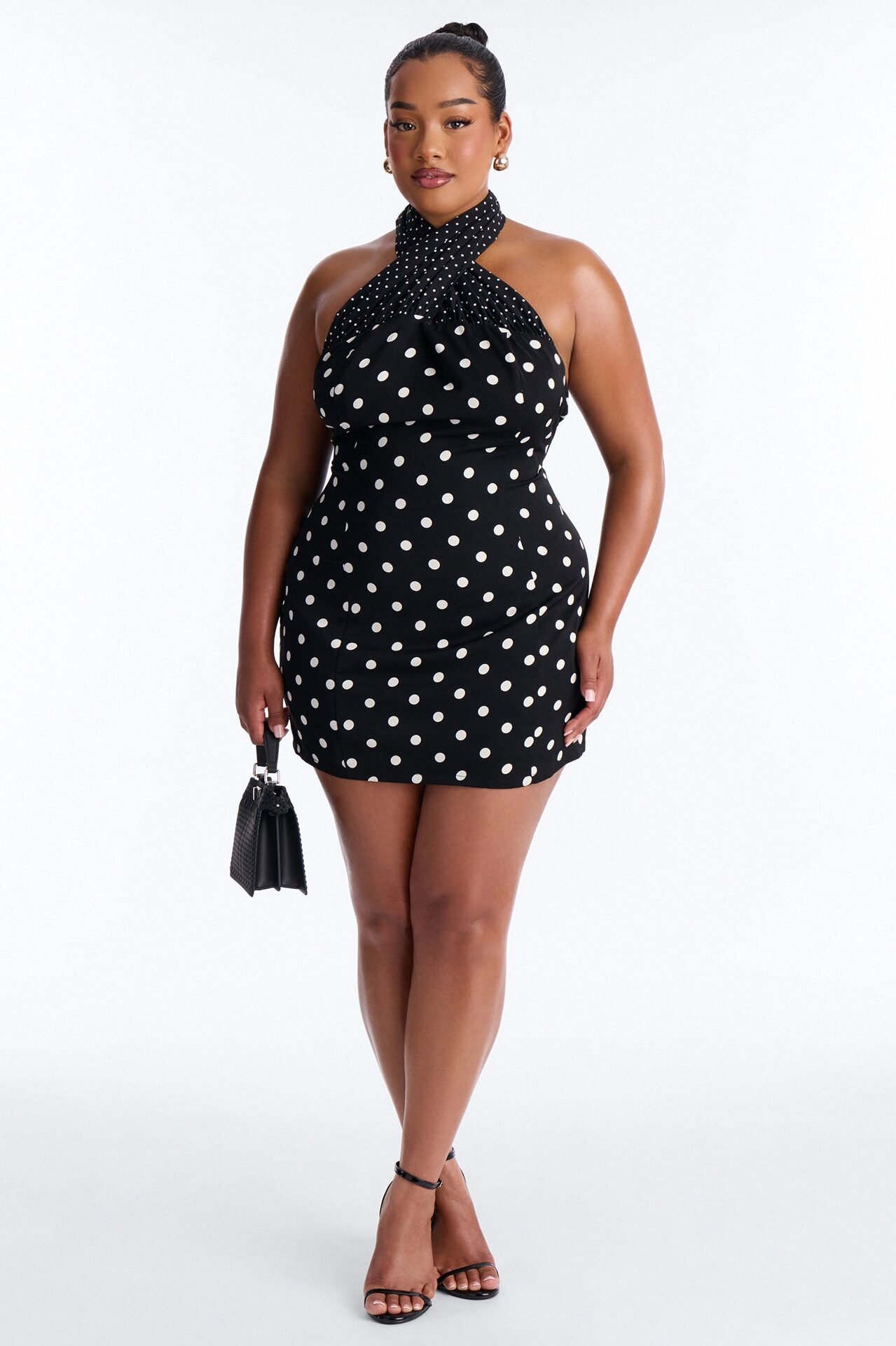 Always On Polka Dot Mini Dress - Black/White