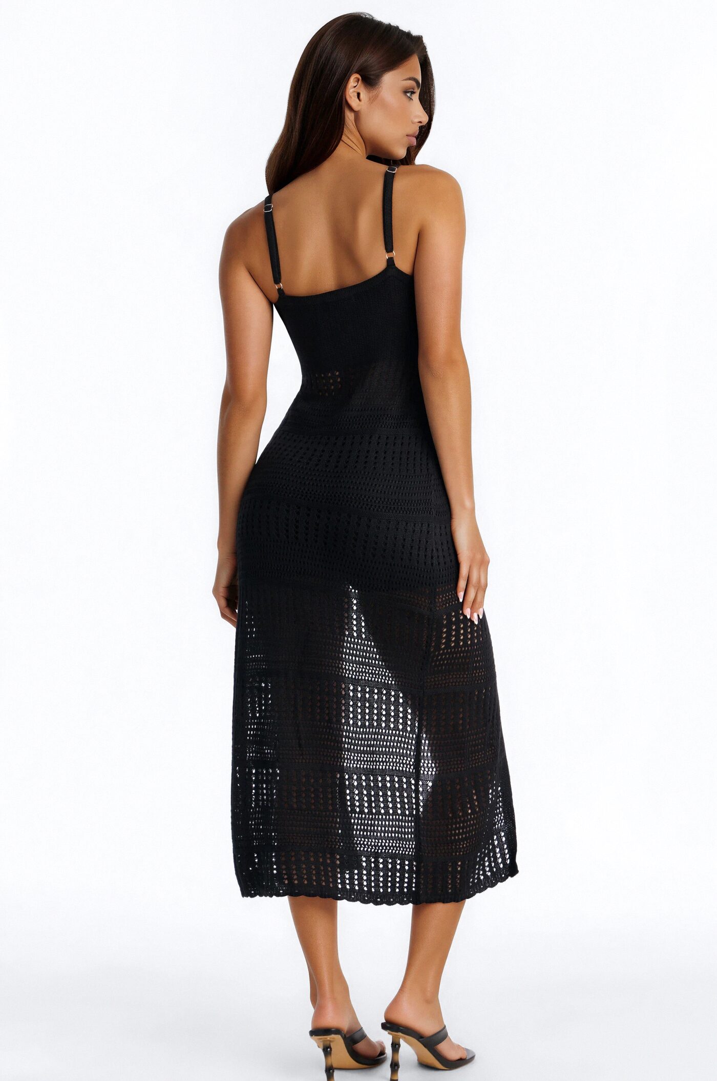 Vacay Vibe Crochet Short Set - Black