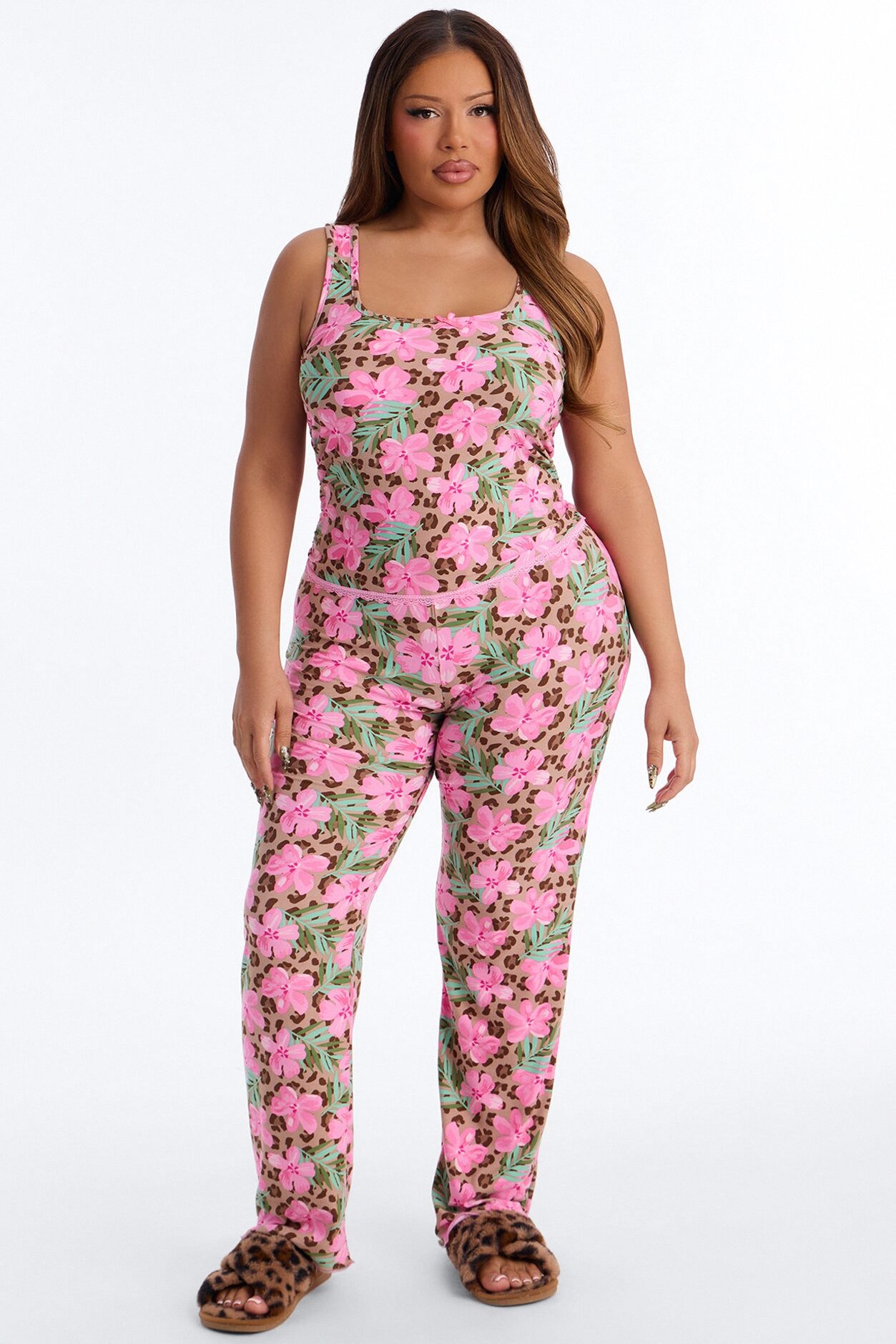Vacay Vibes PJ Pant Set - Pink/combo
