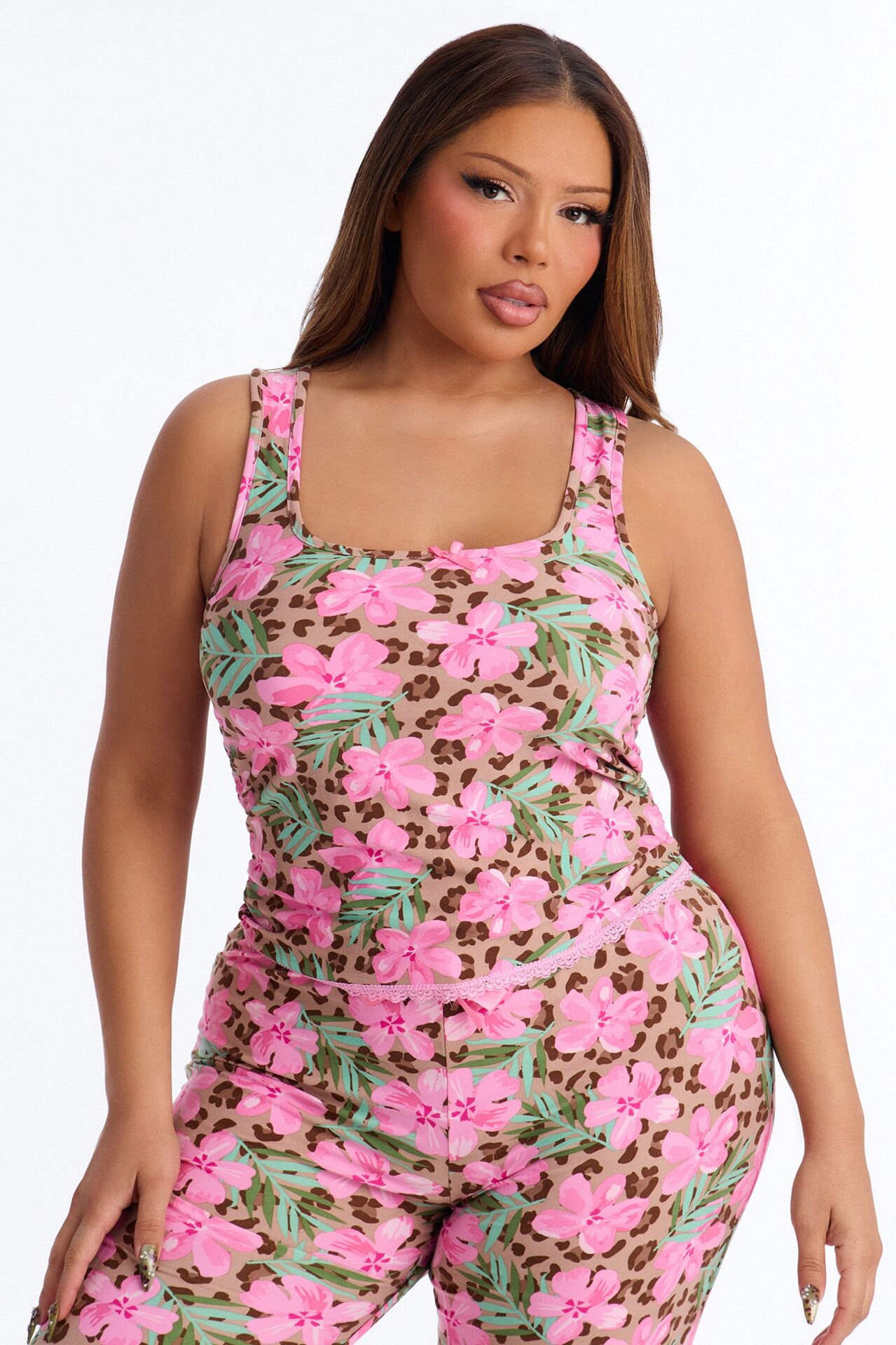 Vacay Vibes PJ Pant Set - Pink/combo