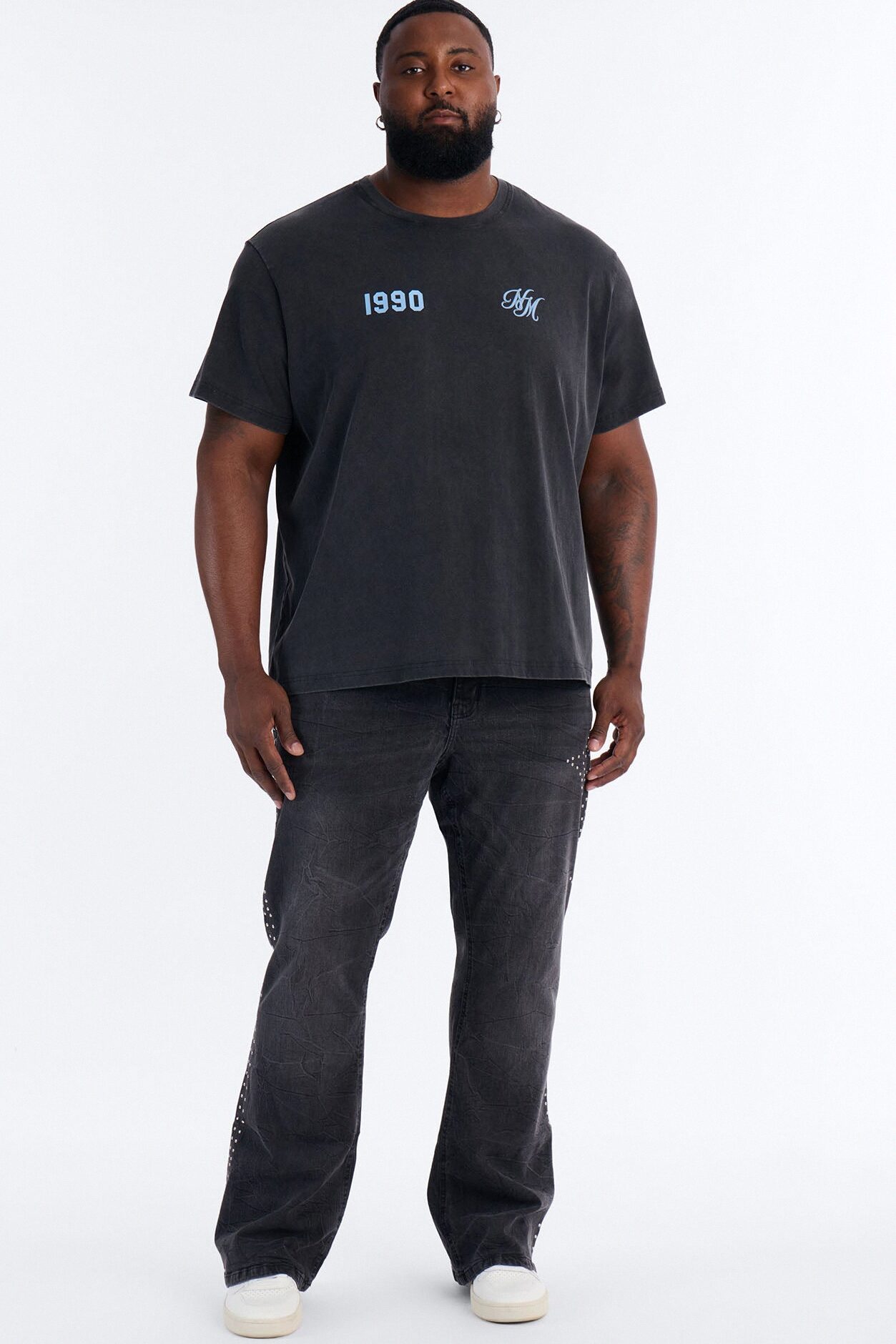 1990 High Density Short Sleeve Tee - Black Wash