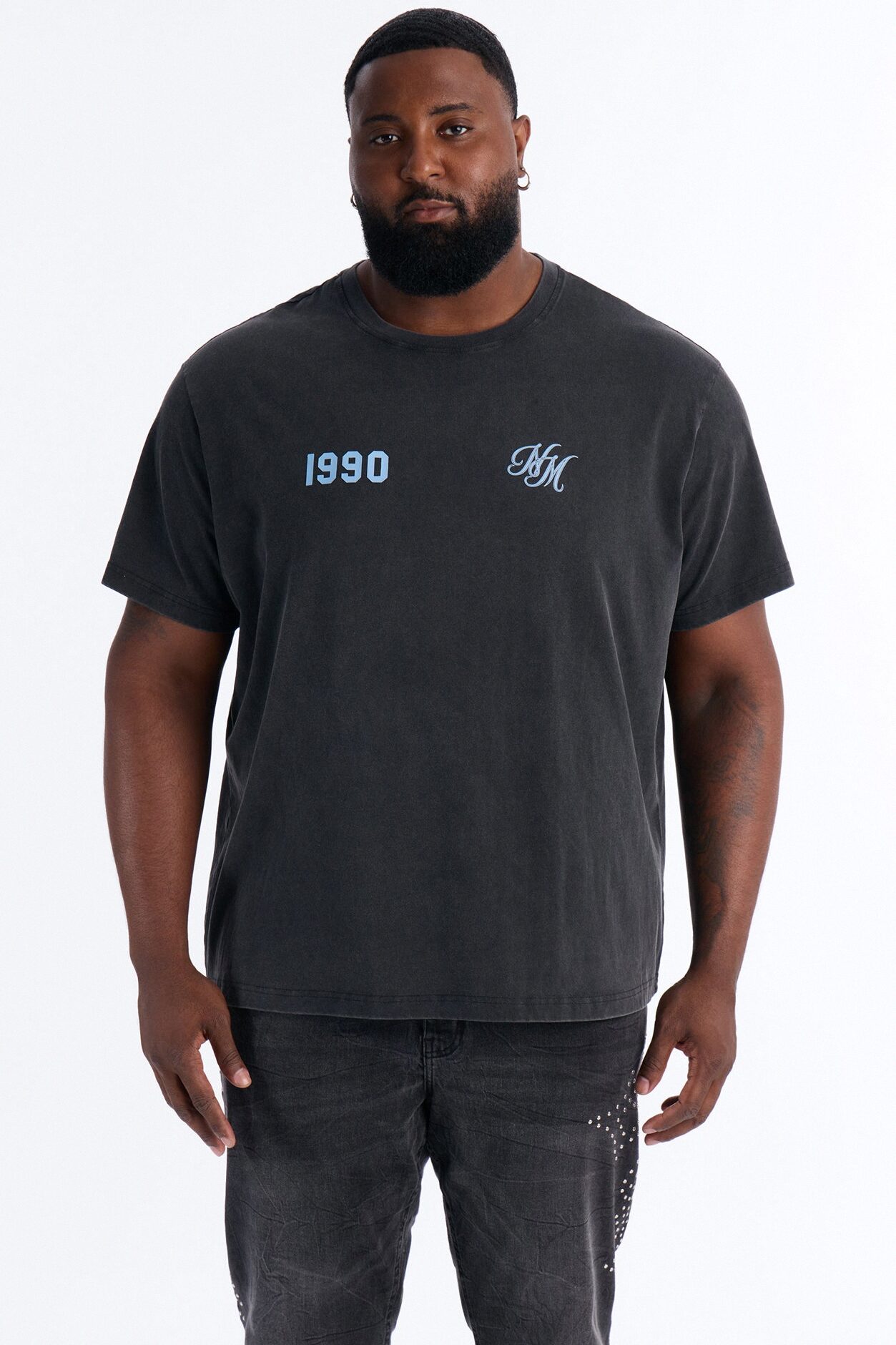 1990 High Density Short Sleeve Tee - Black Wash
