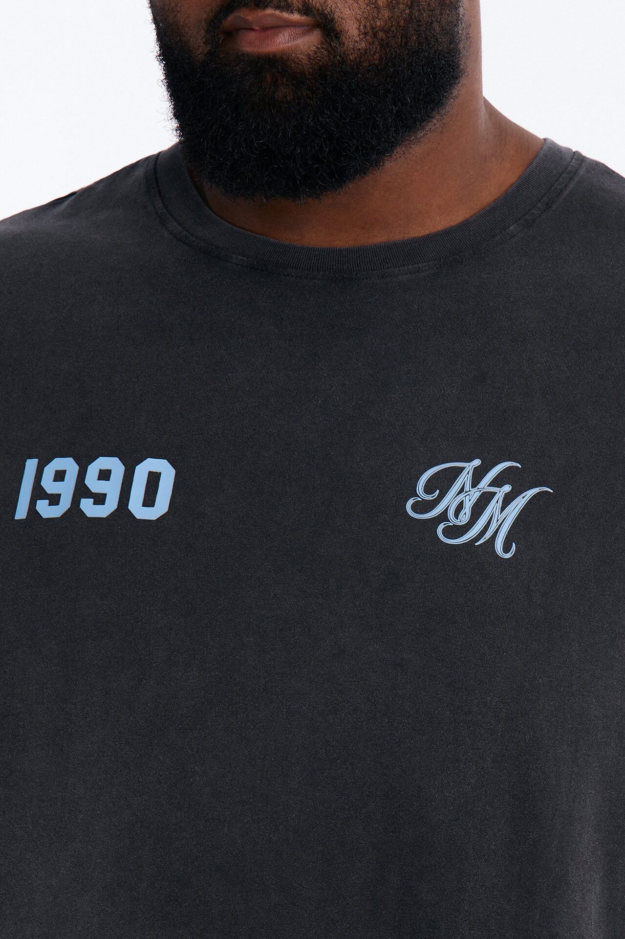 1990 High Density Short Sleeve Tee - Black Wash