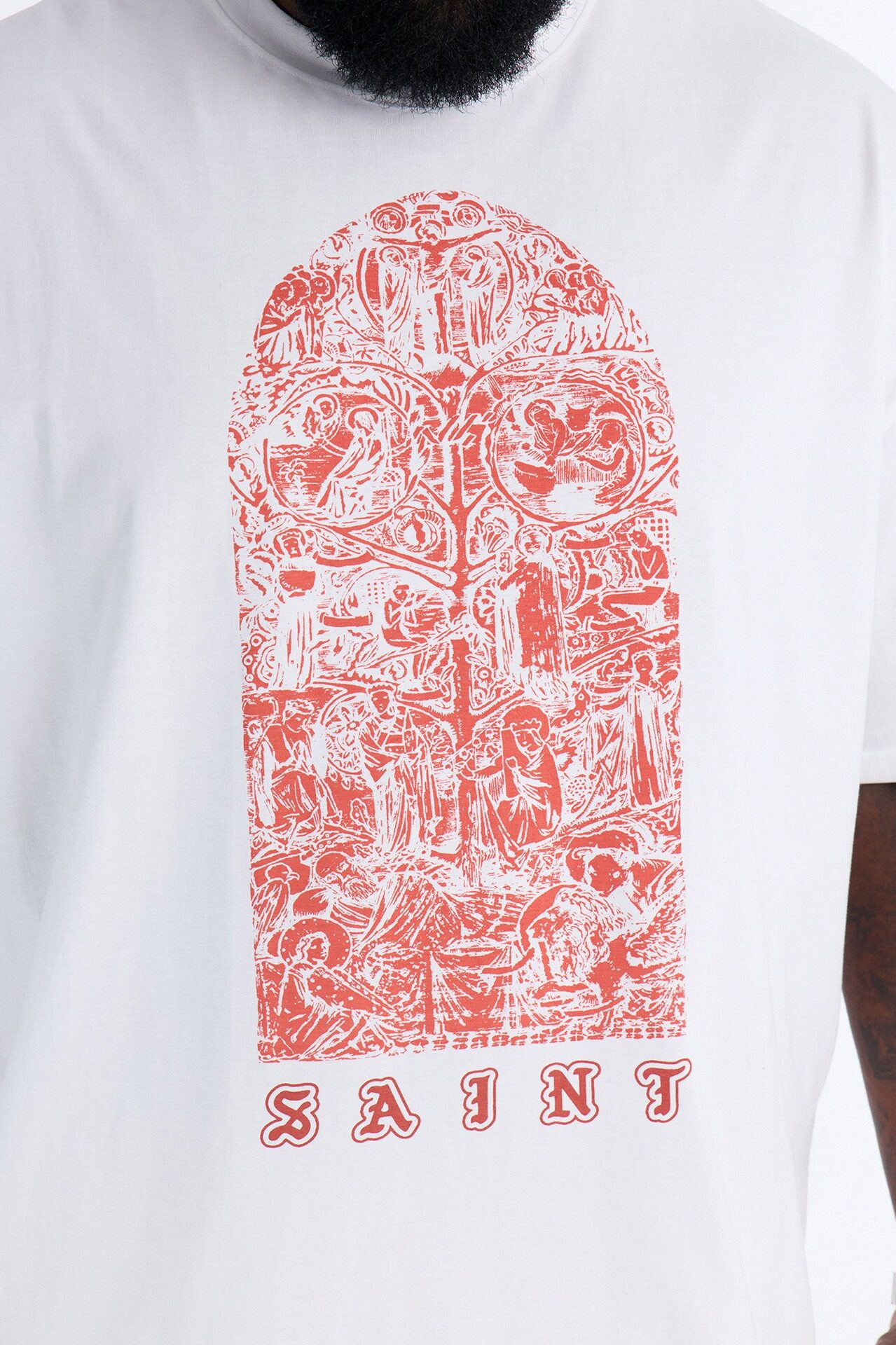 Forever Saint Oversized Short Sleeve Tee - White