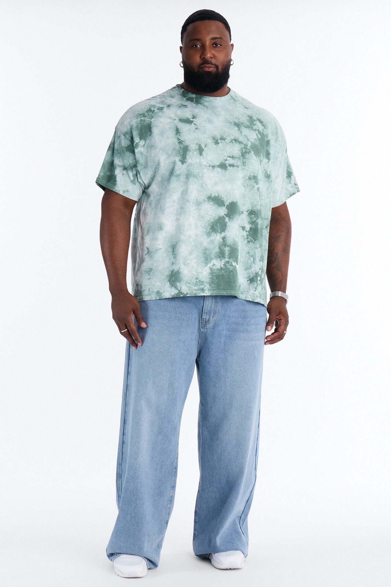 The Crystal Oversized Tee - Green/combo