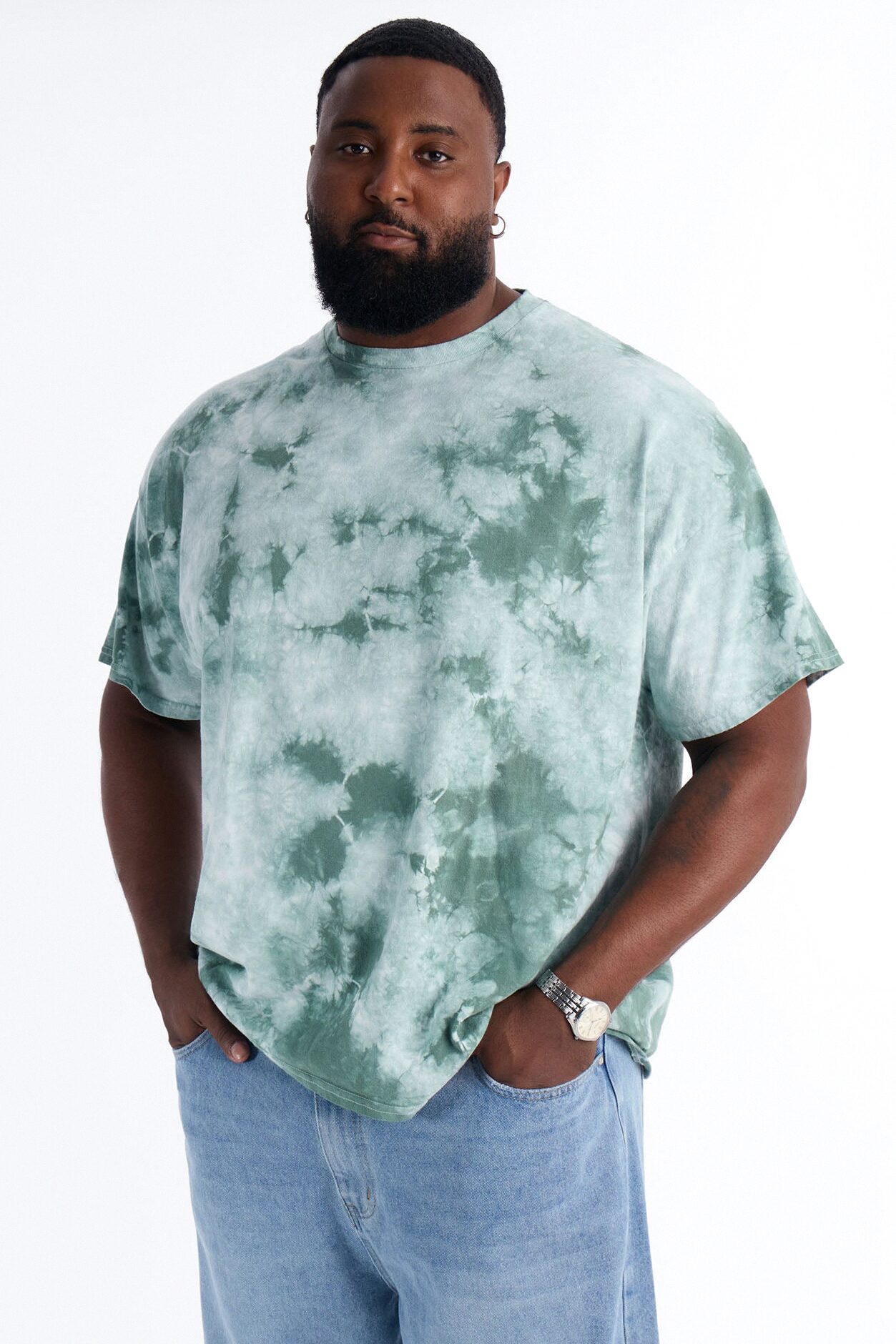 The Crystal Oversized Tee - Green/combo