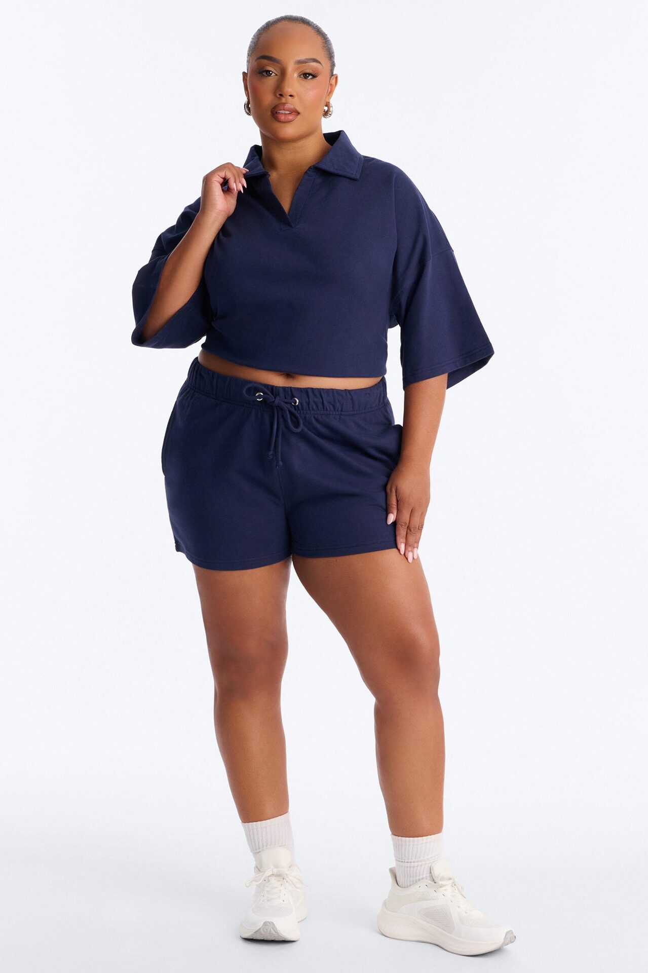Weekend Moment Polo Short Set - Navy