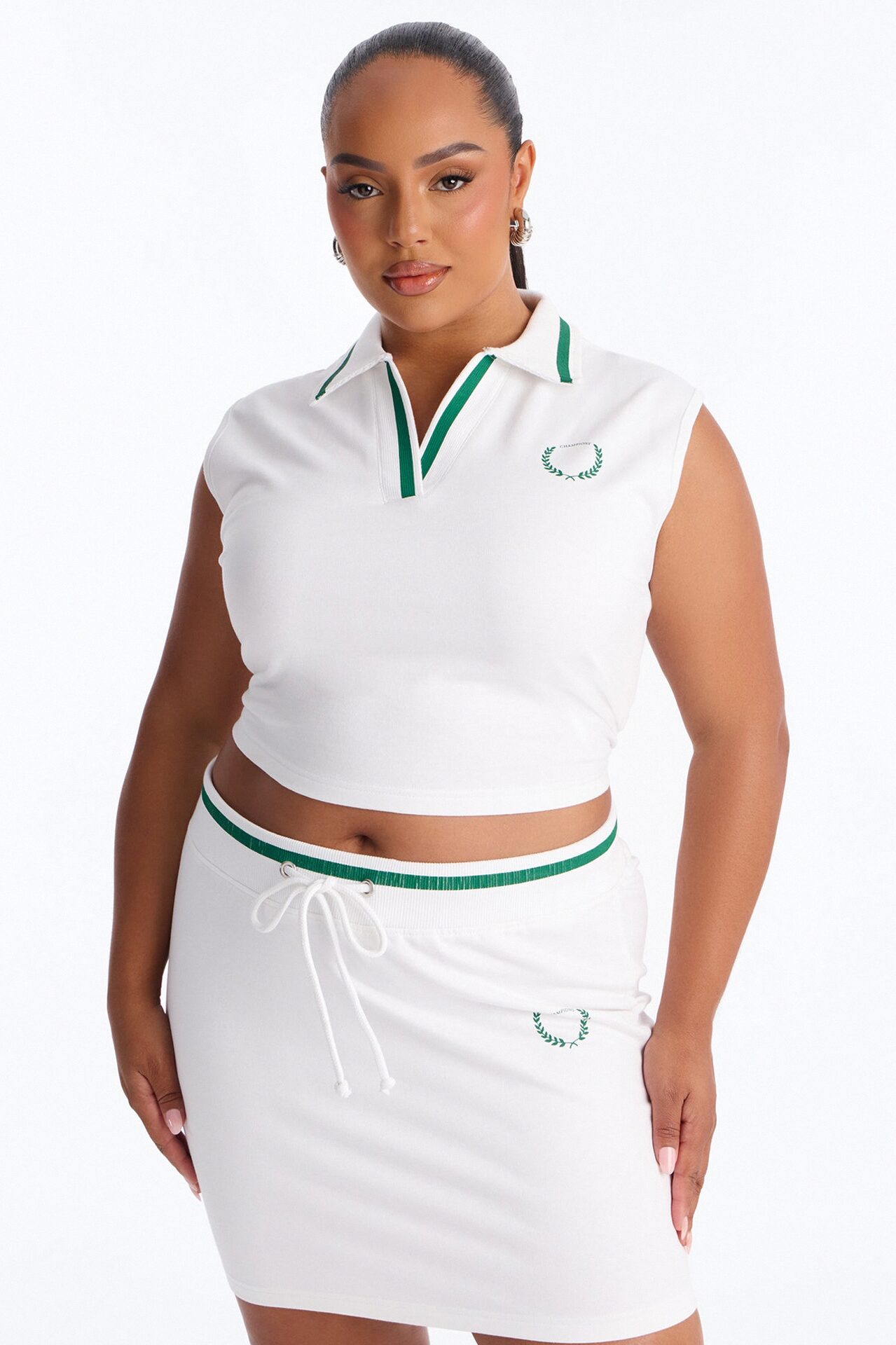 Tennis Champions Mini Skirt Set - White