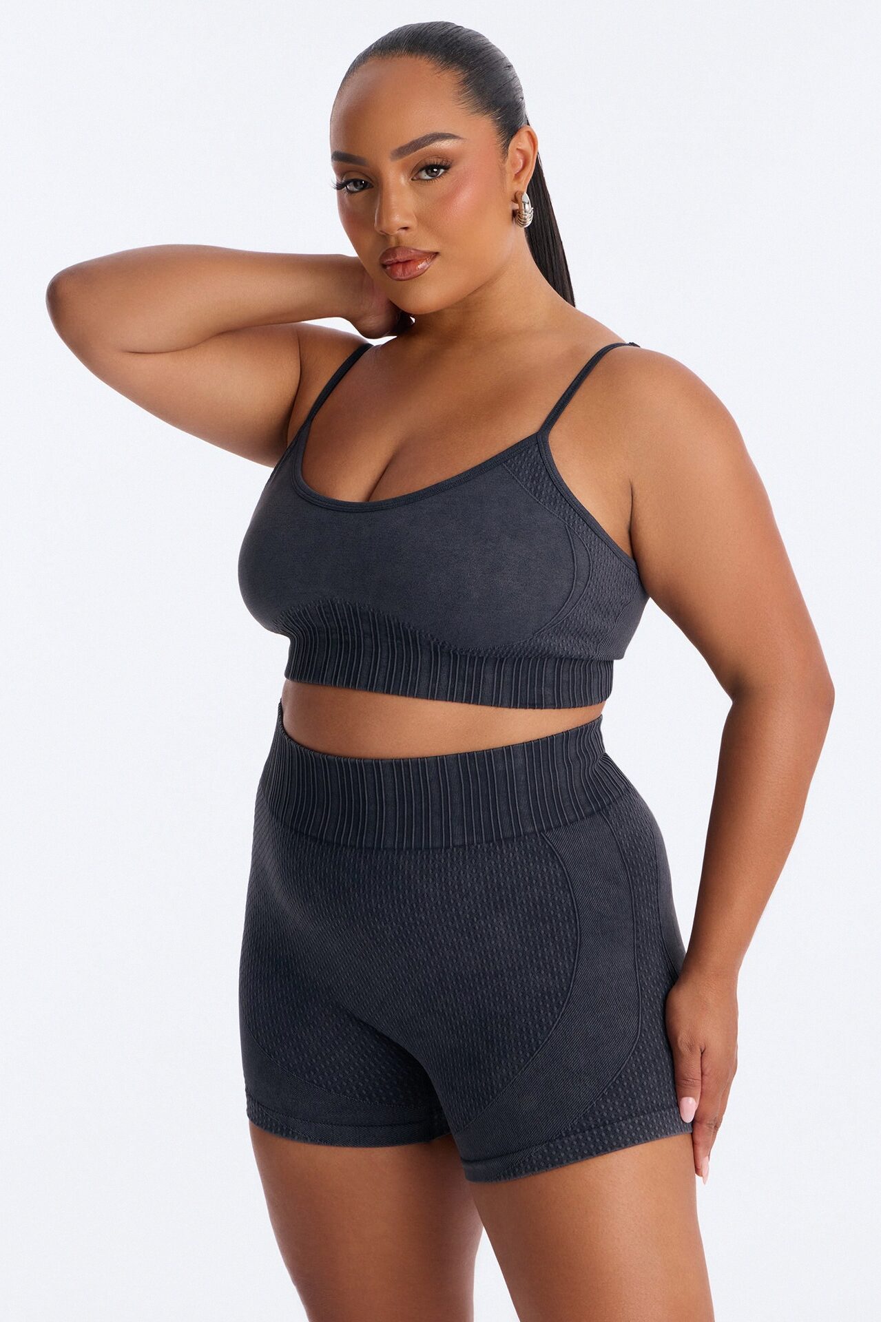 Wynn Washed Seamless Sculpting Short Set - Black