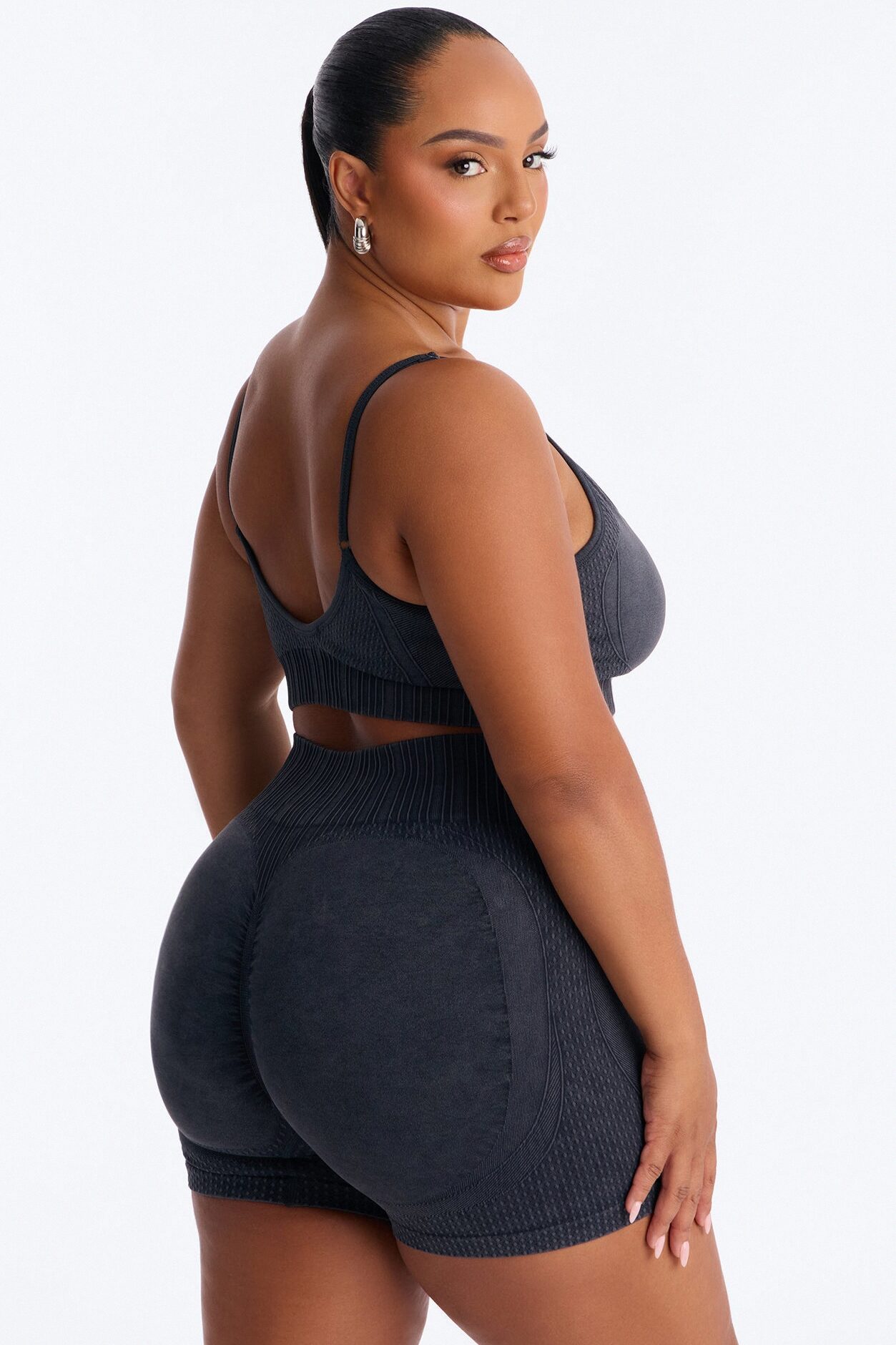 Wynn Washed Seamless Sculpting Short Set - Black