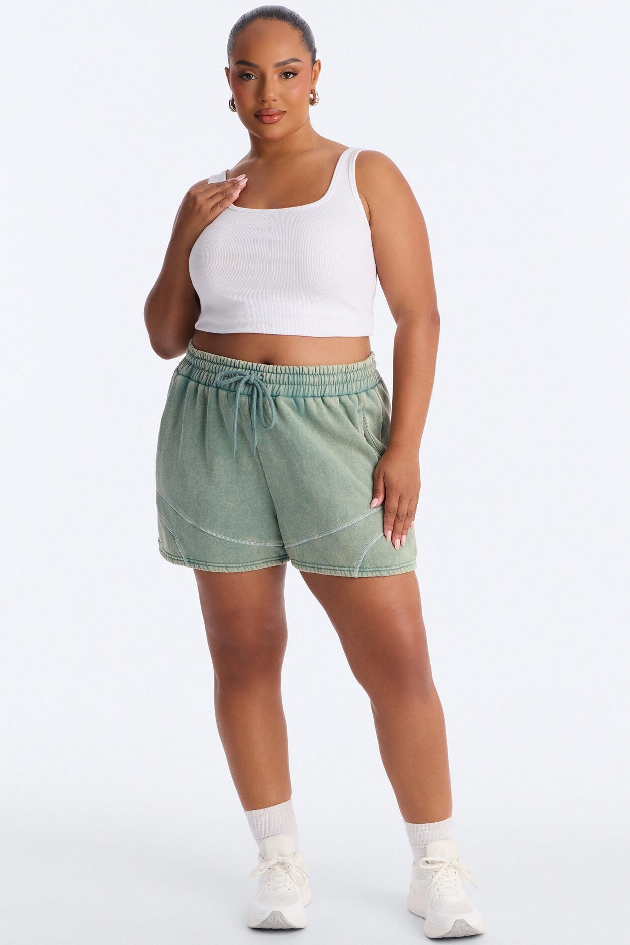 Norah Washed Lounge Short - Sage