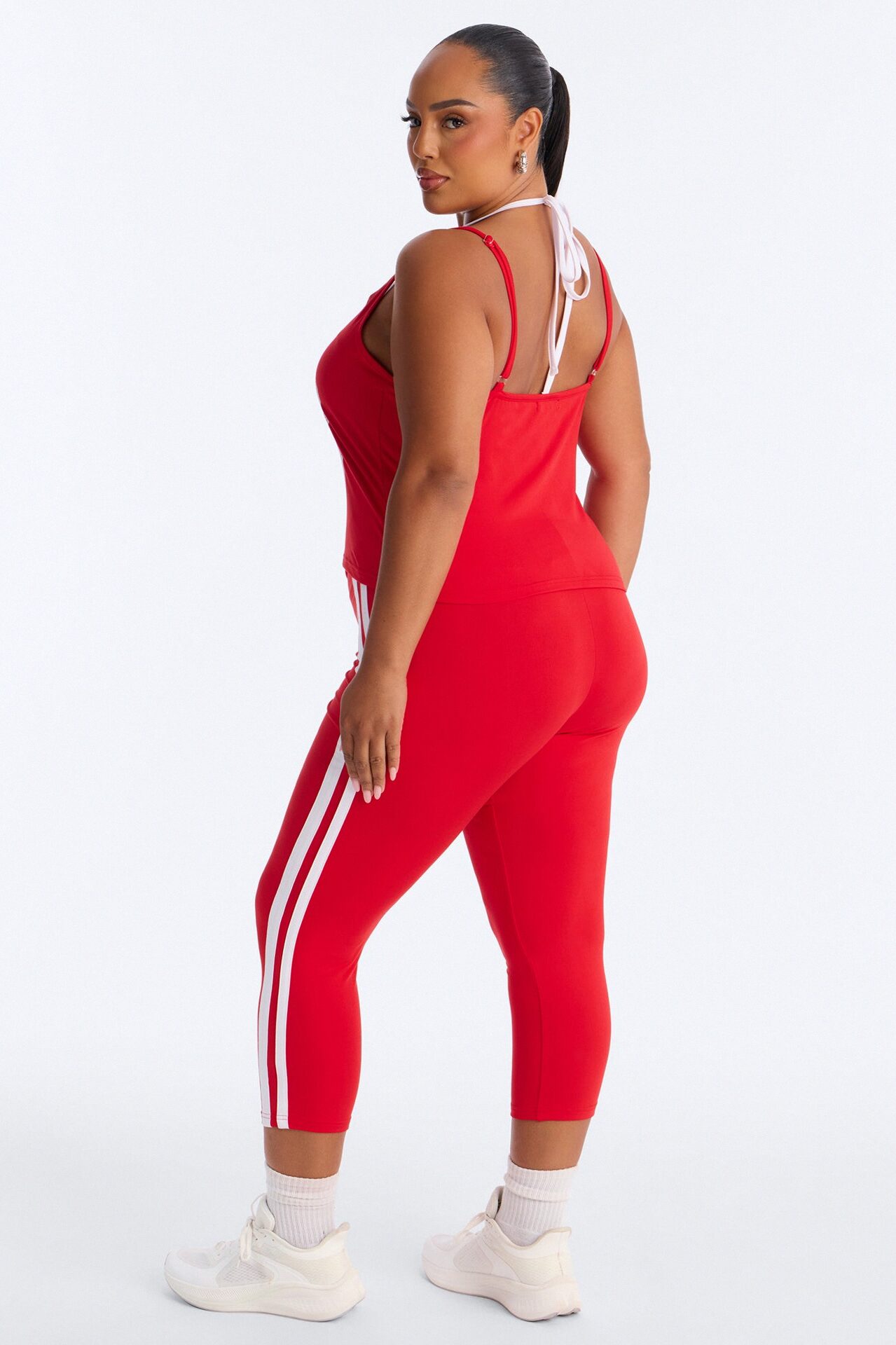 Hot Player 23 Capri Legging Set - Red/White