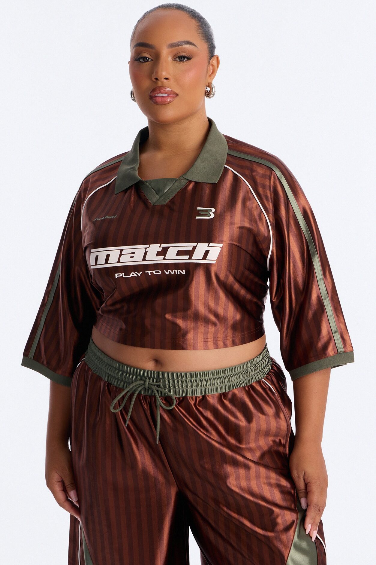 Play To Win Jort Set - Brown/combo