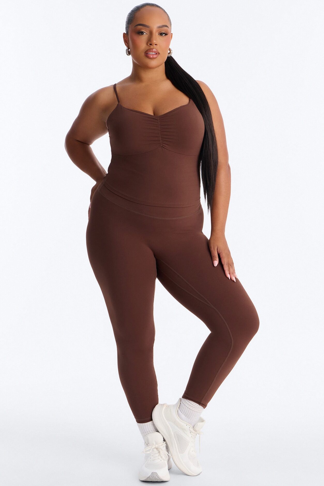 Natasha Active Legging Set - Chocolate