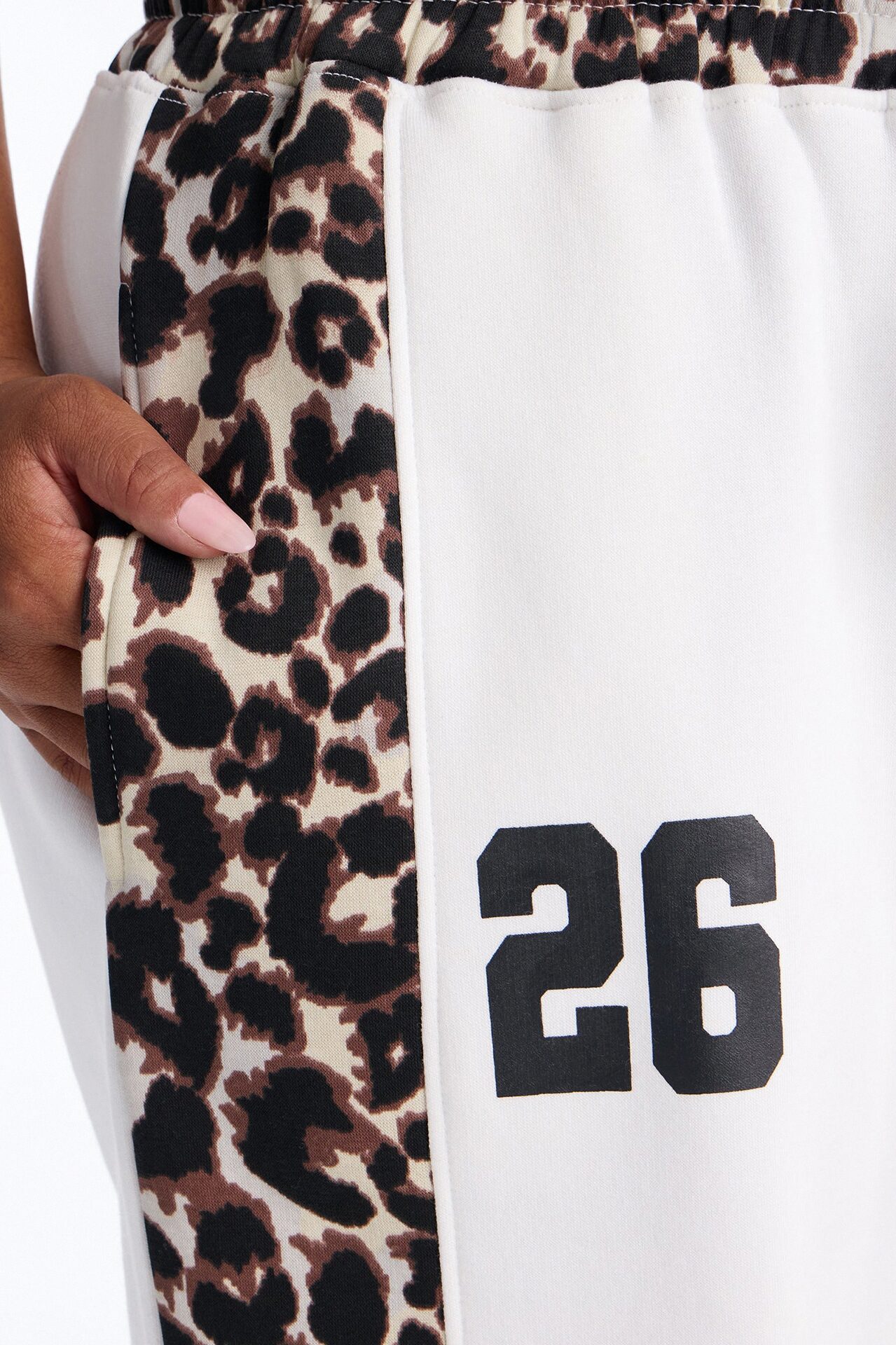 Piper Leopard Wide Leg Fleece Lounge Set - White/combo