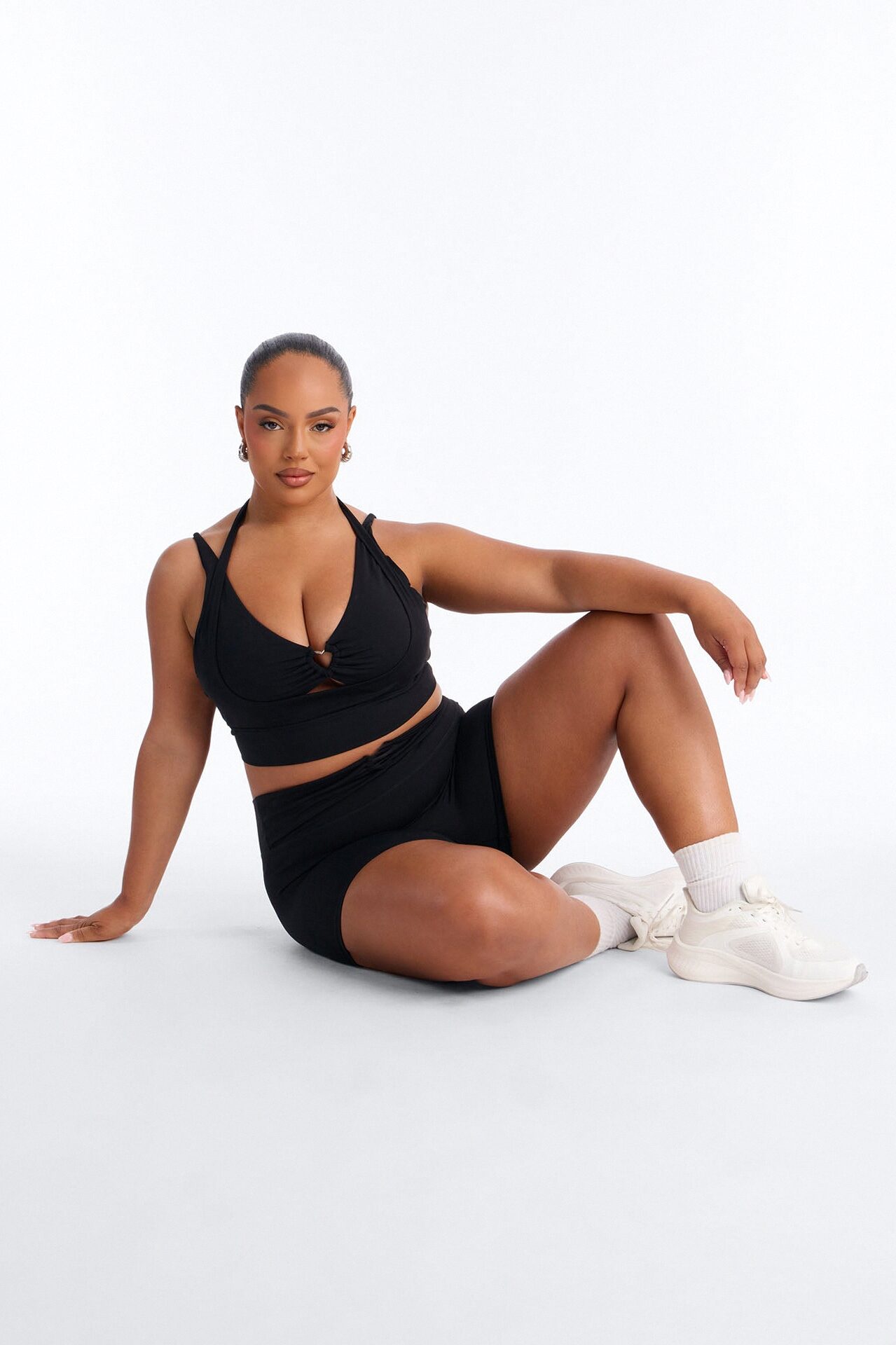Cross Your Heart Double Lined Short Set - Black