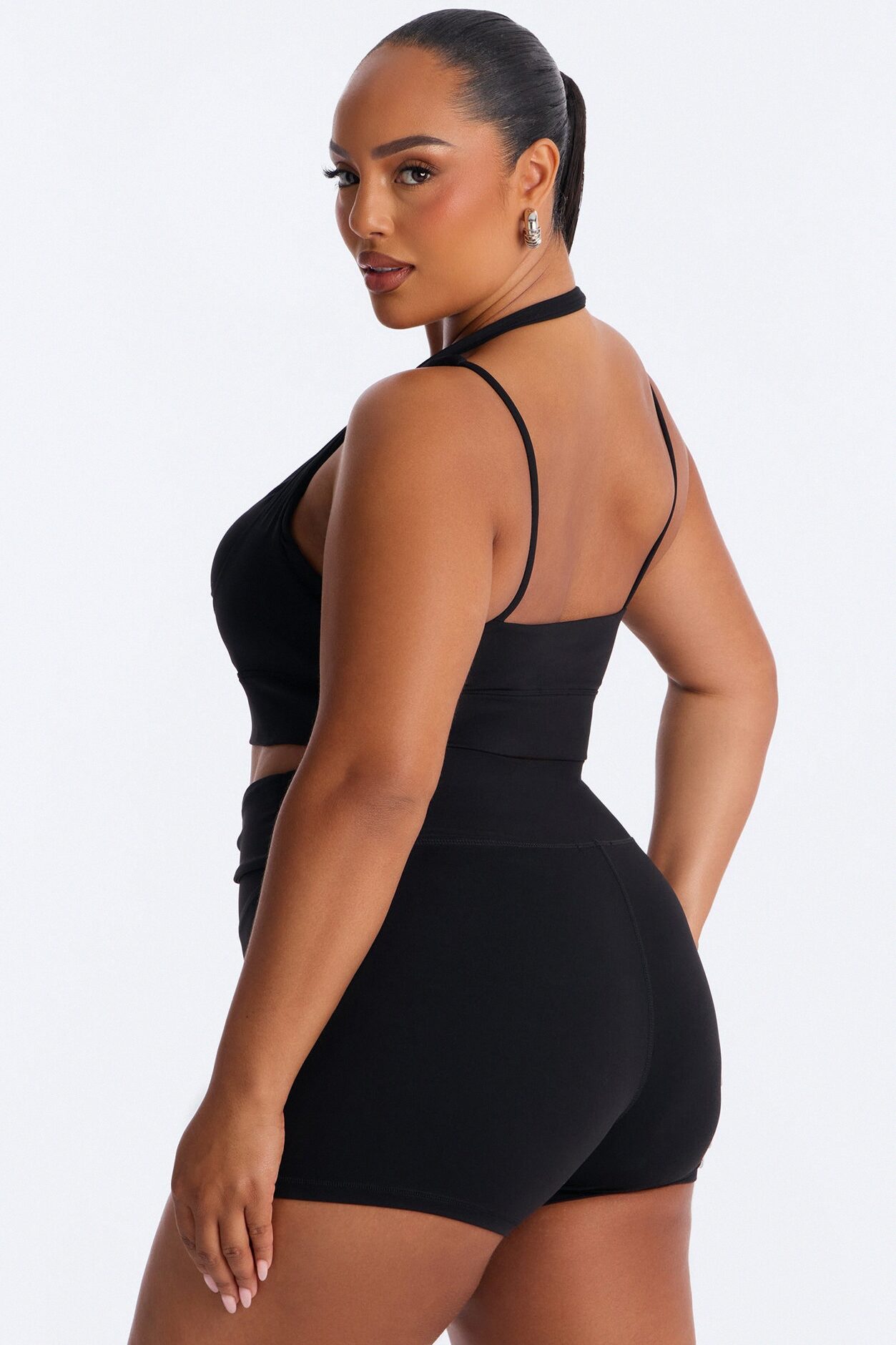 Cross Your Heart Double Lined Short Set - Black