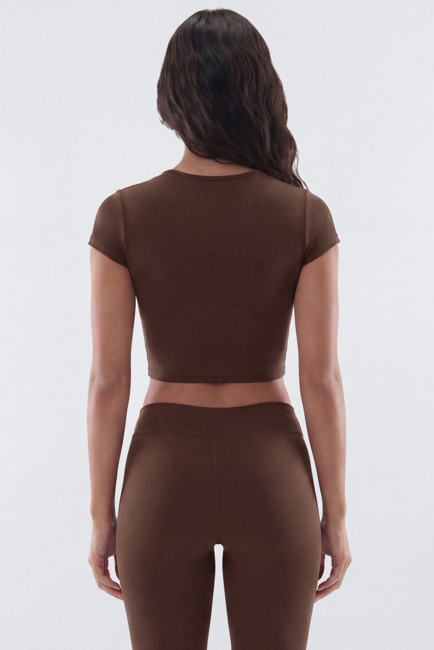 CloudForm™ Cap Sleeve Active Crop Top - Brown