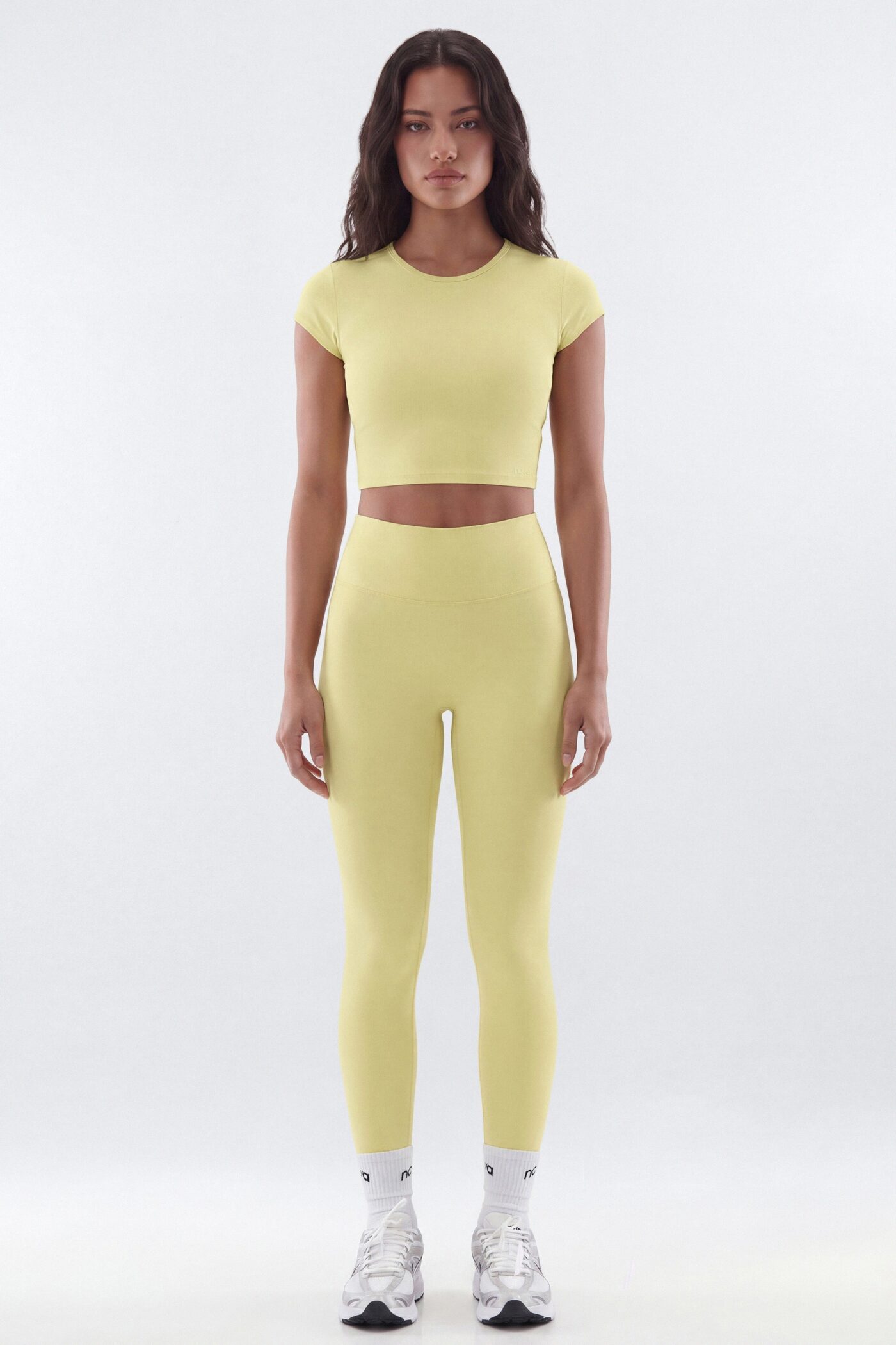 CloudForm™ Cap Sleeve Active Crop Top - Yellow