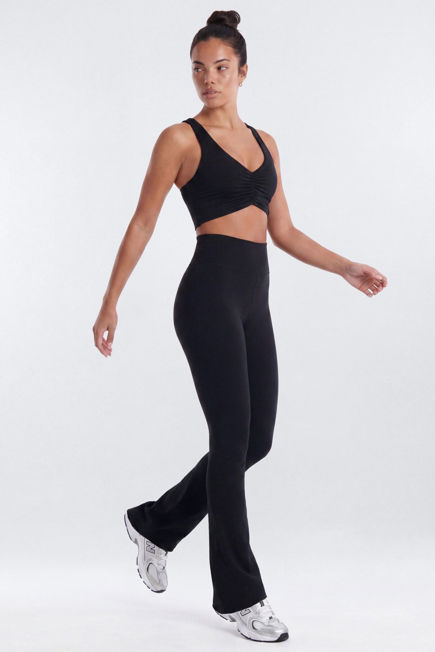 CloudForm™ Ruched Sports Bra - Black