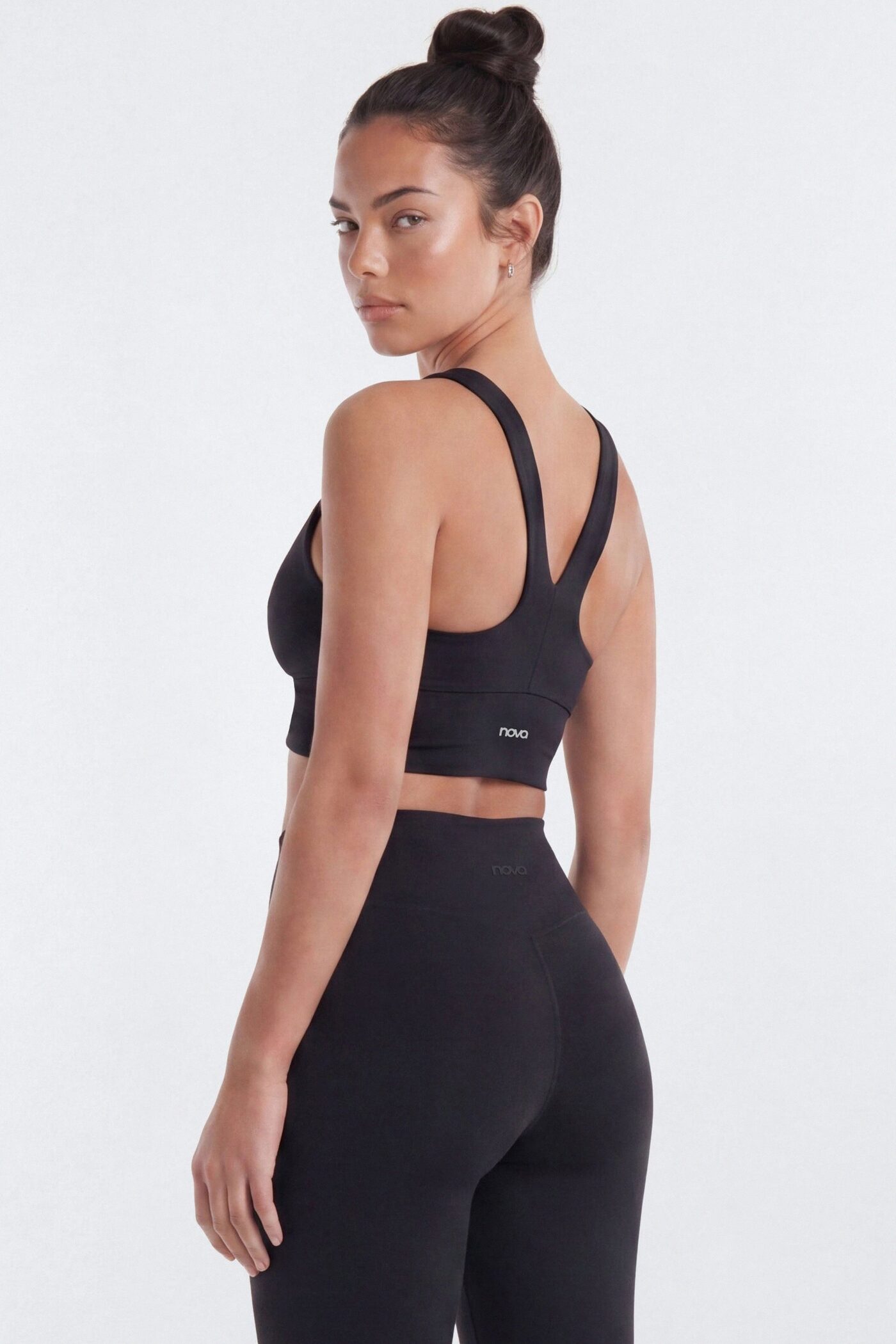 CloudForm™ Ruched Sports Bra - Black