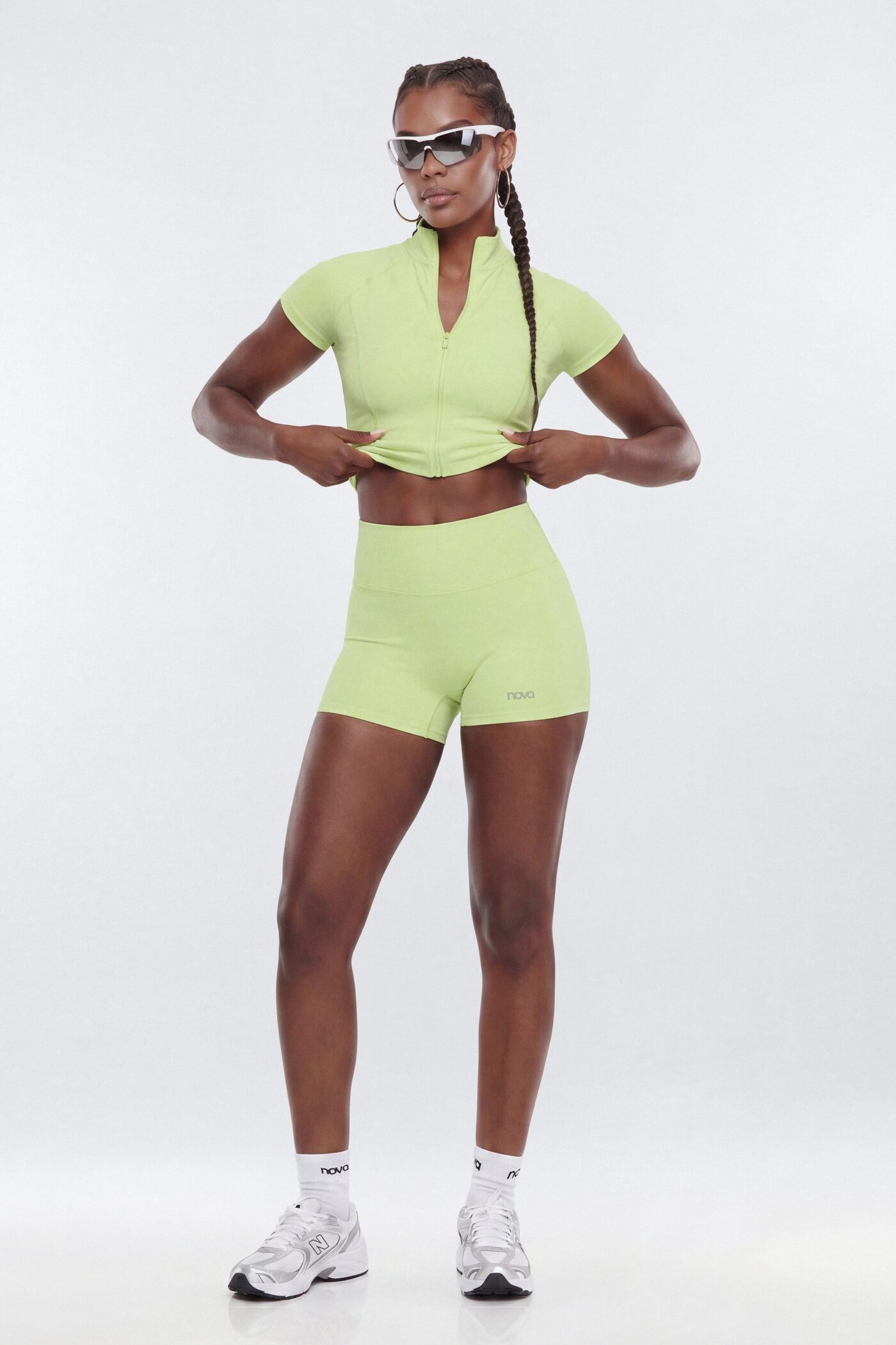 CloudForm™ 3″ Invisible Scrunch Biker Short - Pistachio